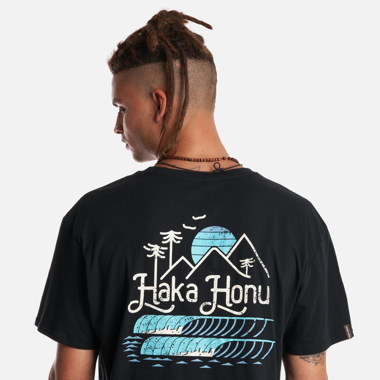 Polera Hombre Amanecer Negro Haka Honu-4