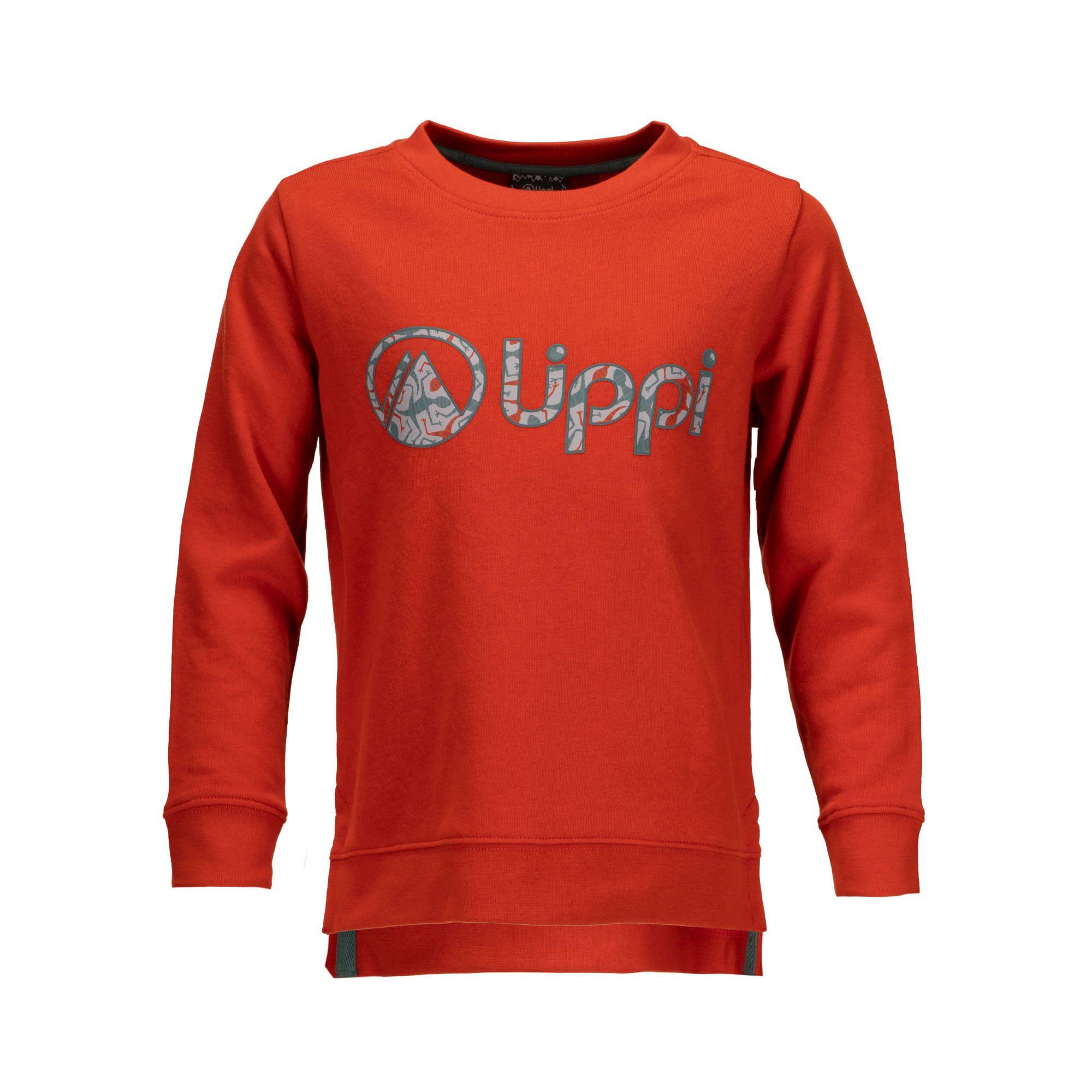 Poleron Niño Insigne Cotton Sweatshirt Naranjo Oscuro Lippi-0