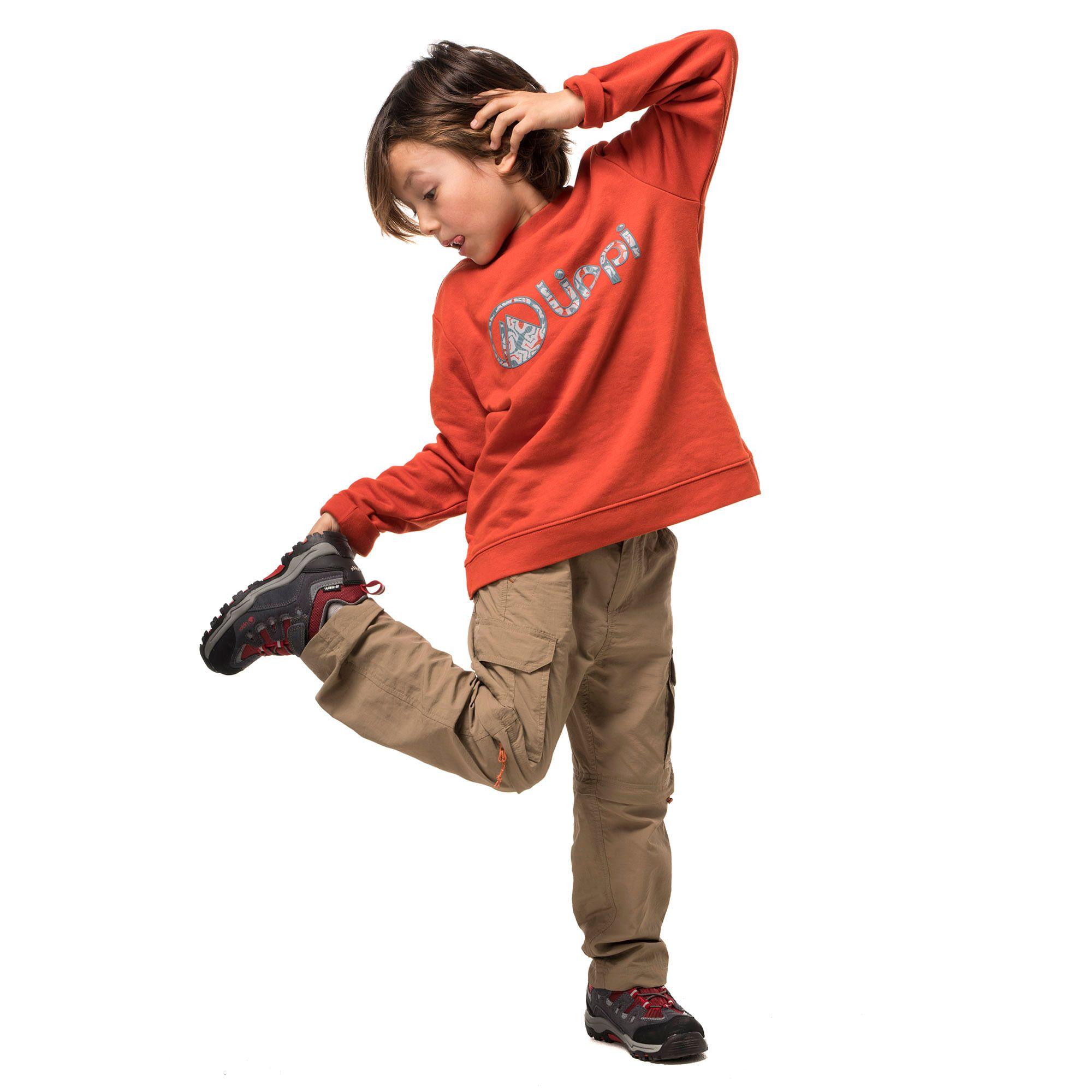 Poleron Niño Insigne Cotton Sweatshirt Naranjo Oscuro Lippi-1