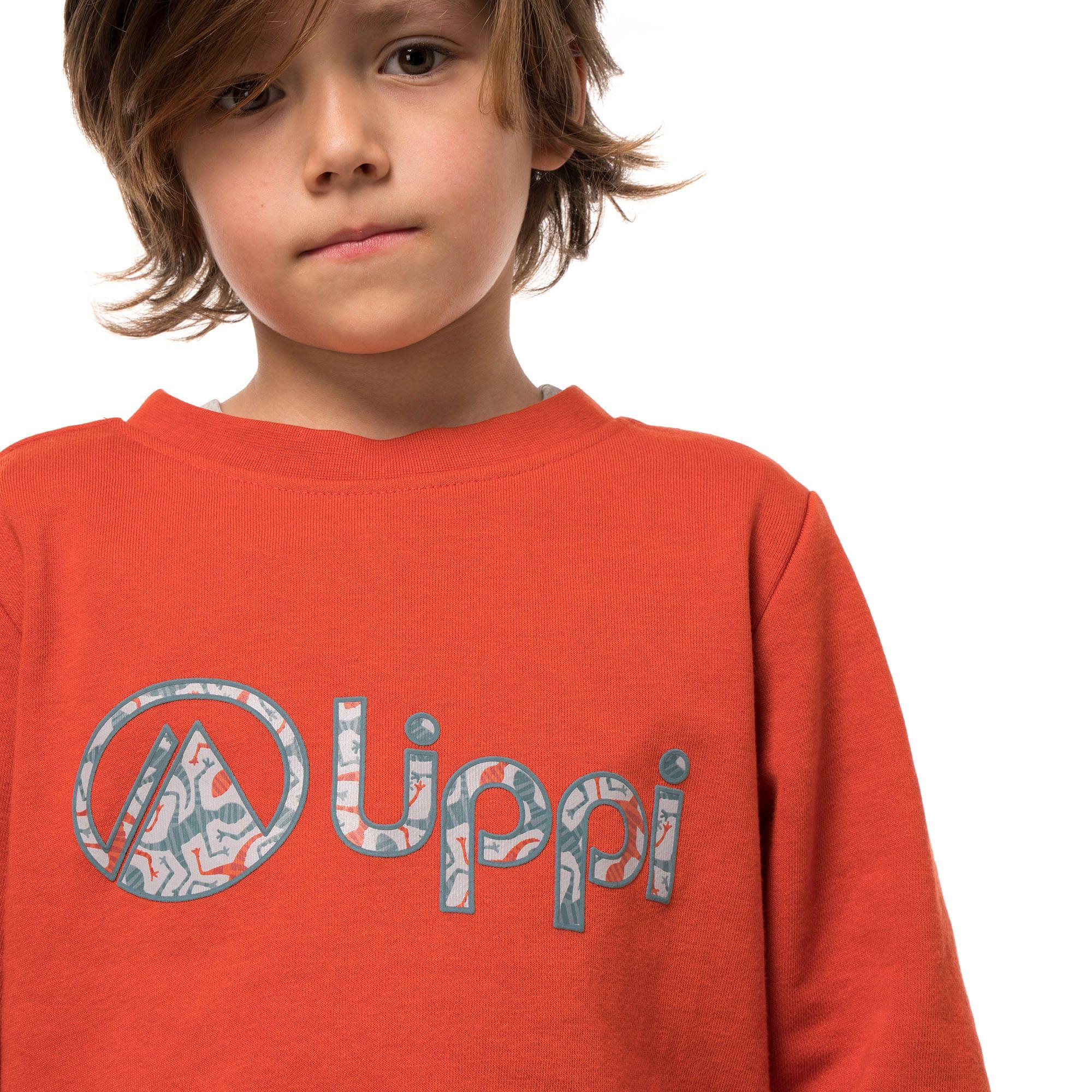 Poleron Niño Insigne Cotton Sweatshirt Naranjo Oscuro Lippi-3