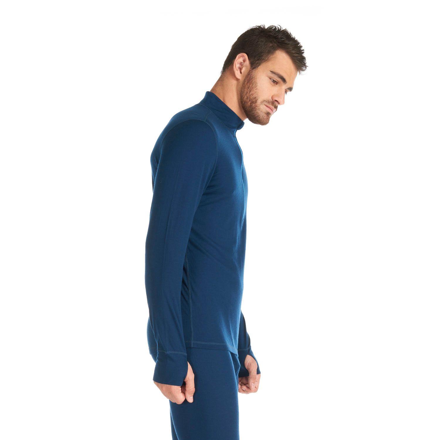 Primera Capa Hombre Skintec 3000 1/4 Zip Top Azul Oscuro Lippi-3