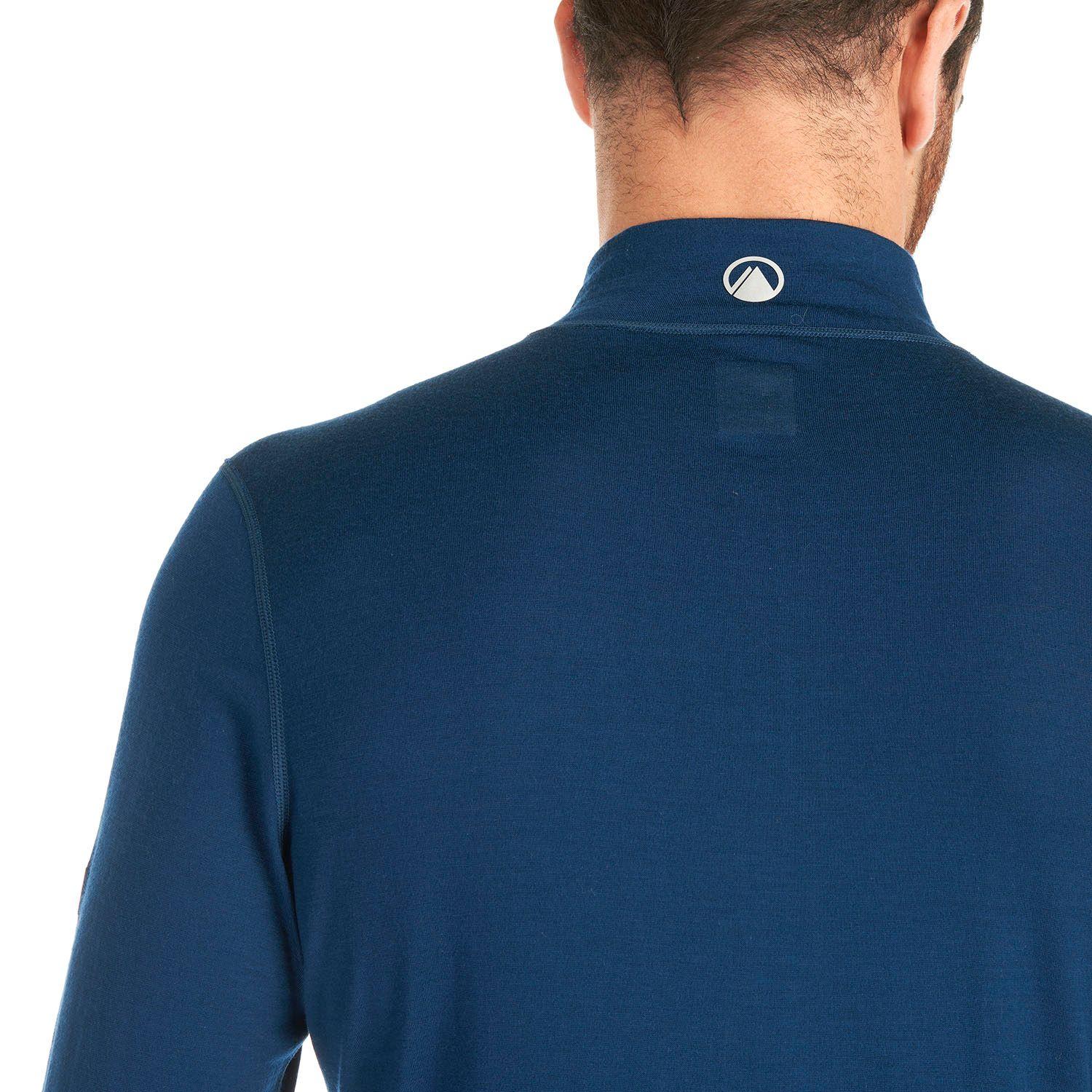 Primera Capa Hombre Skintec 3000 1/4 Zip Top Azul Oscuro Lippi-7