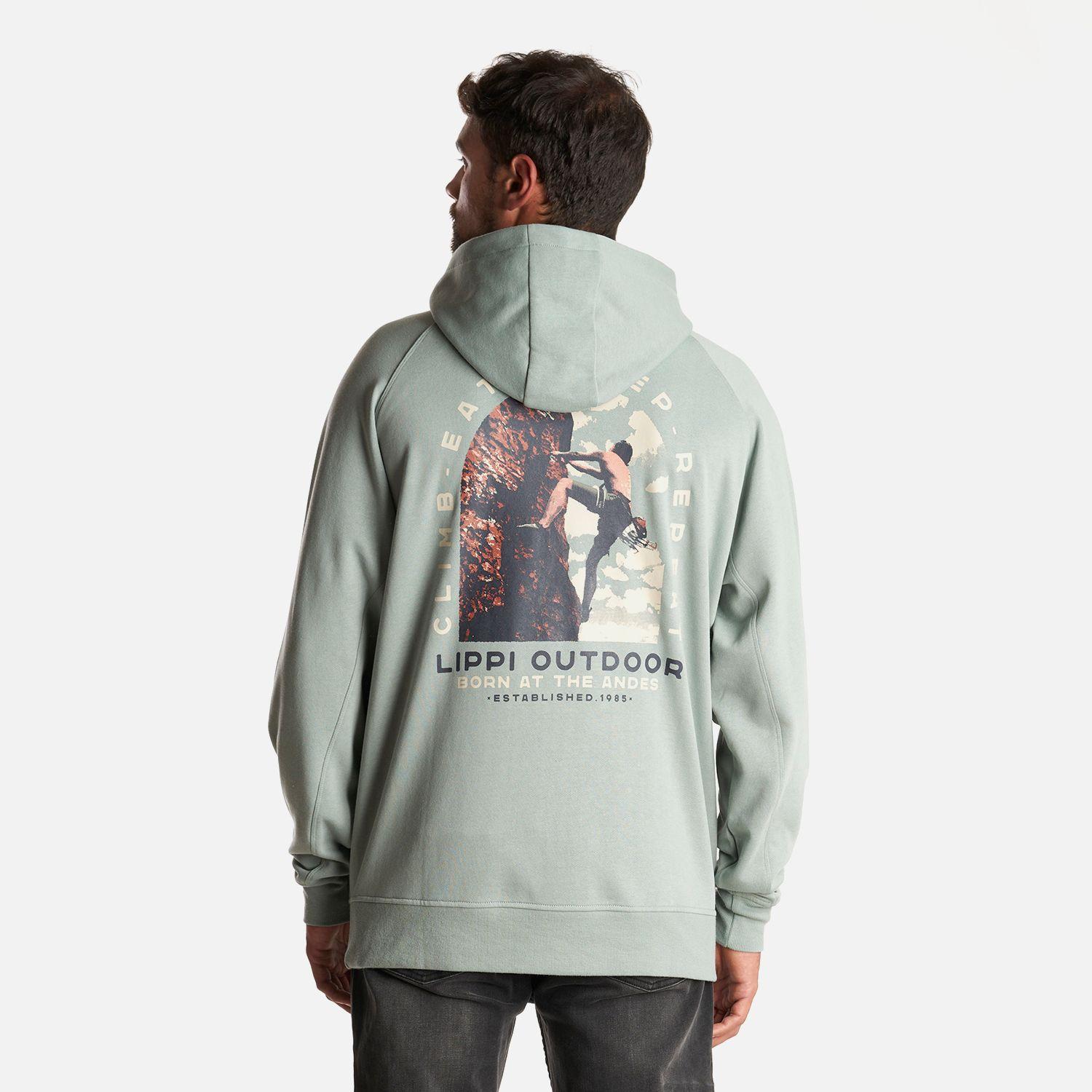 Poleron Hombre Insigne Hoody Sweatshirt Back Print Jade Lippi-3