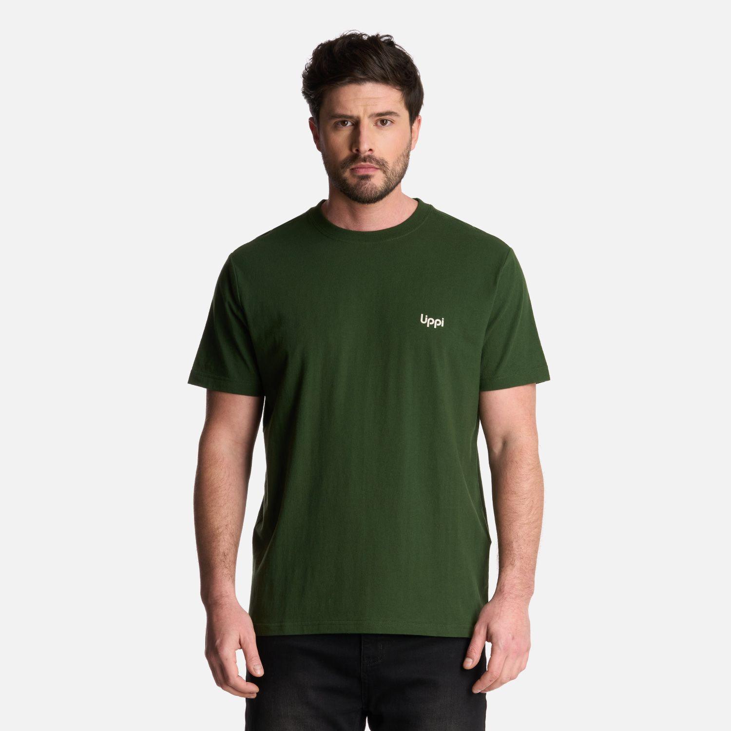 Polera Hombre Andes Mountain T-Shirt Verde Militar Lippi-0