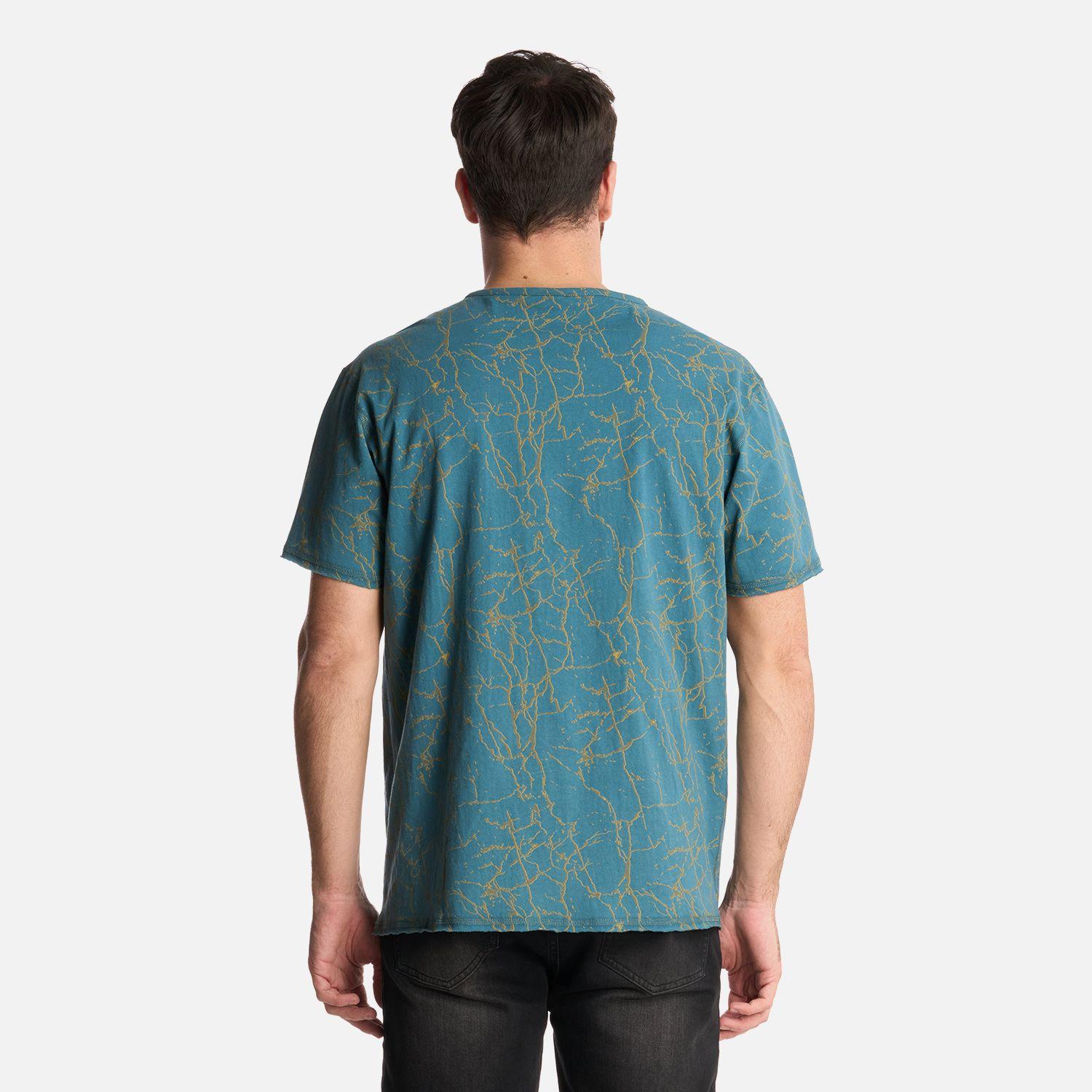 Polera Hombre Bi-Curioso Print Petroleo Haka Honu-3
