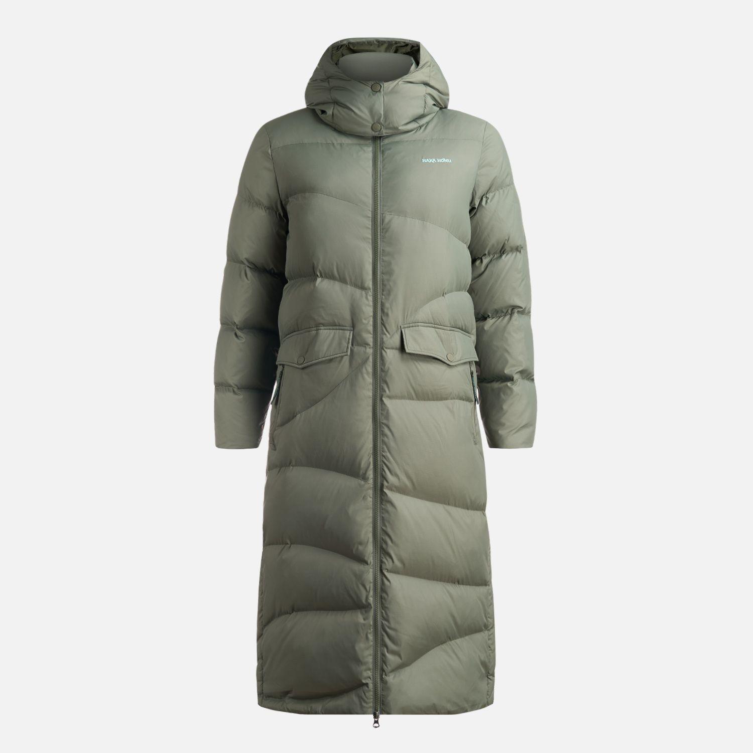 Chaqueta Mujer Termal Verde Grisaceo Haka Honu-0