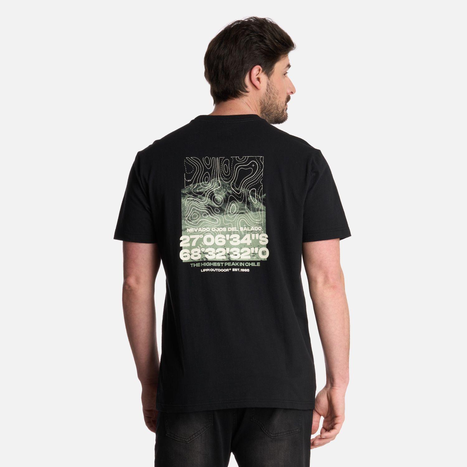 Polera Hombre Highest Peak T-Shirt Negro Lippi-1