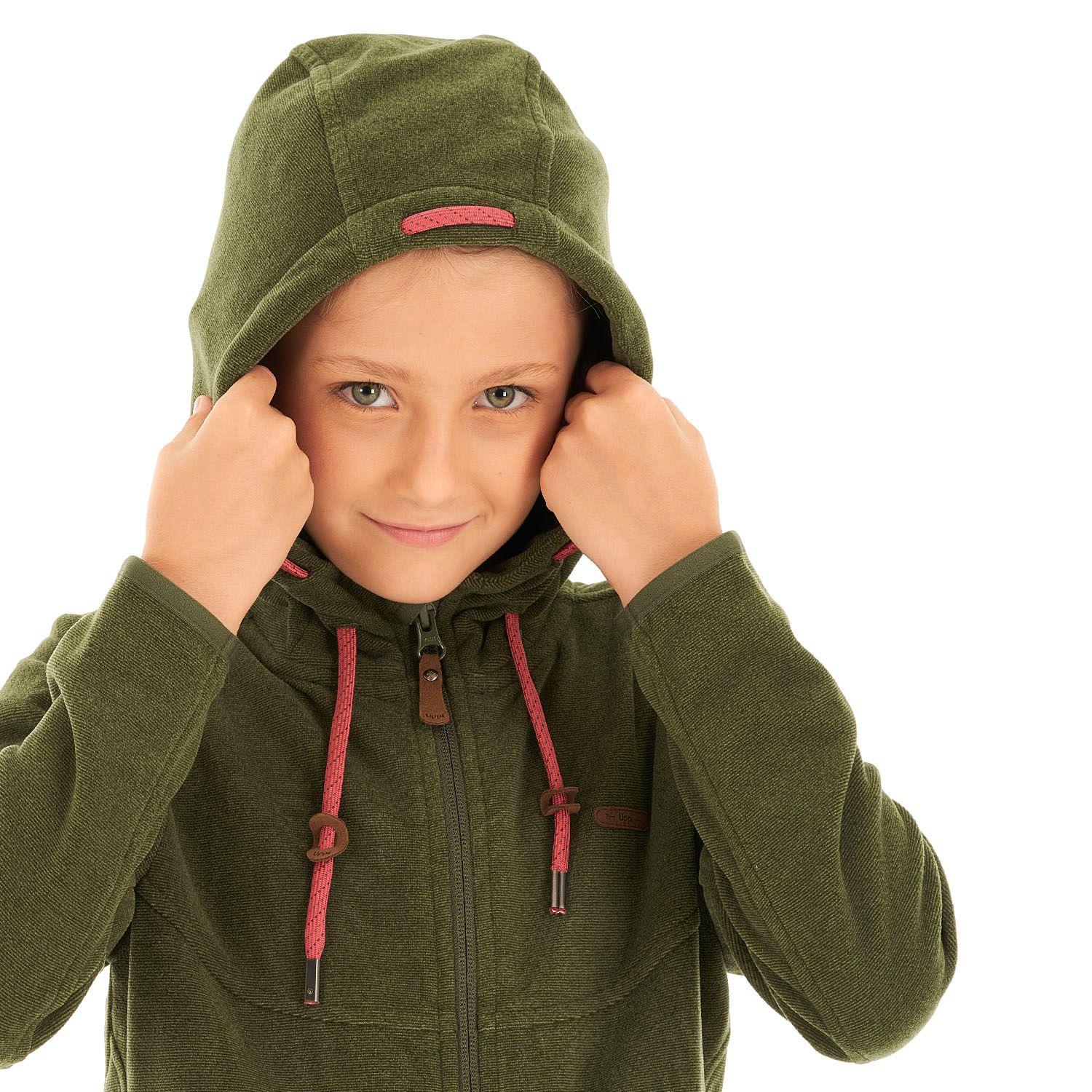 Poleron Niña Stripes Nano-F Full Zip Laurel Lippi-6