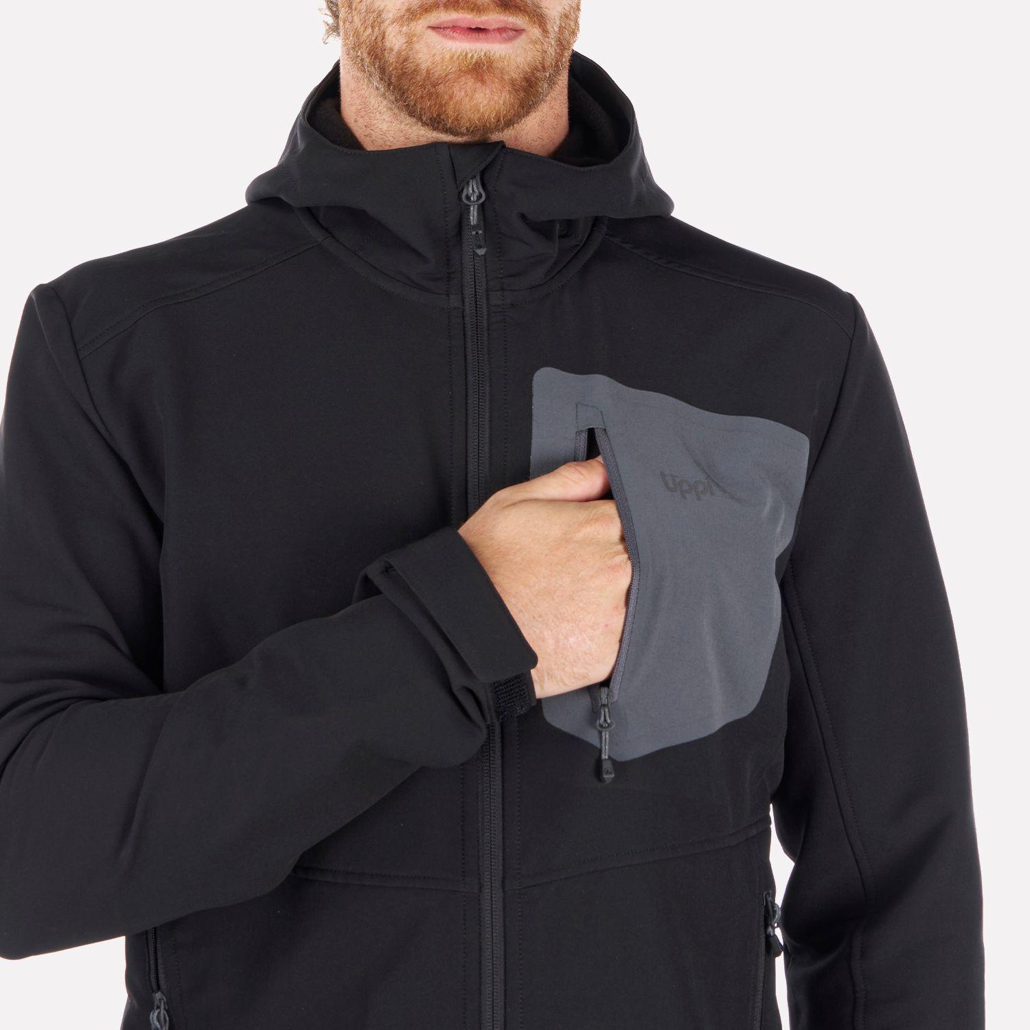 Chaqueta Hombre Seek Softshell Hoody Jacket Negro Lippi I22-4