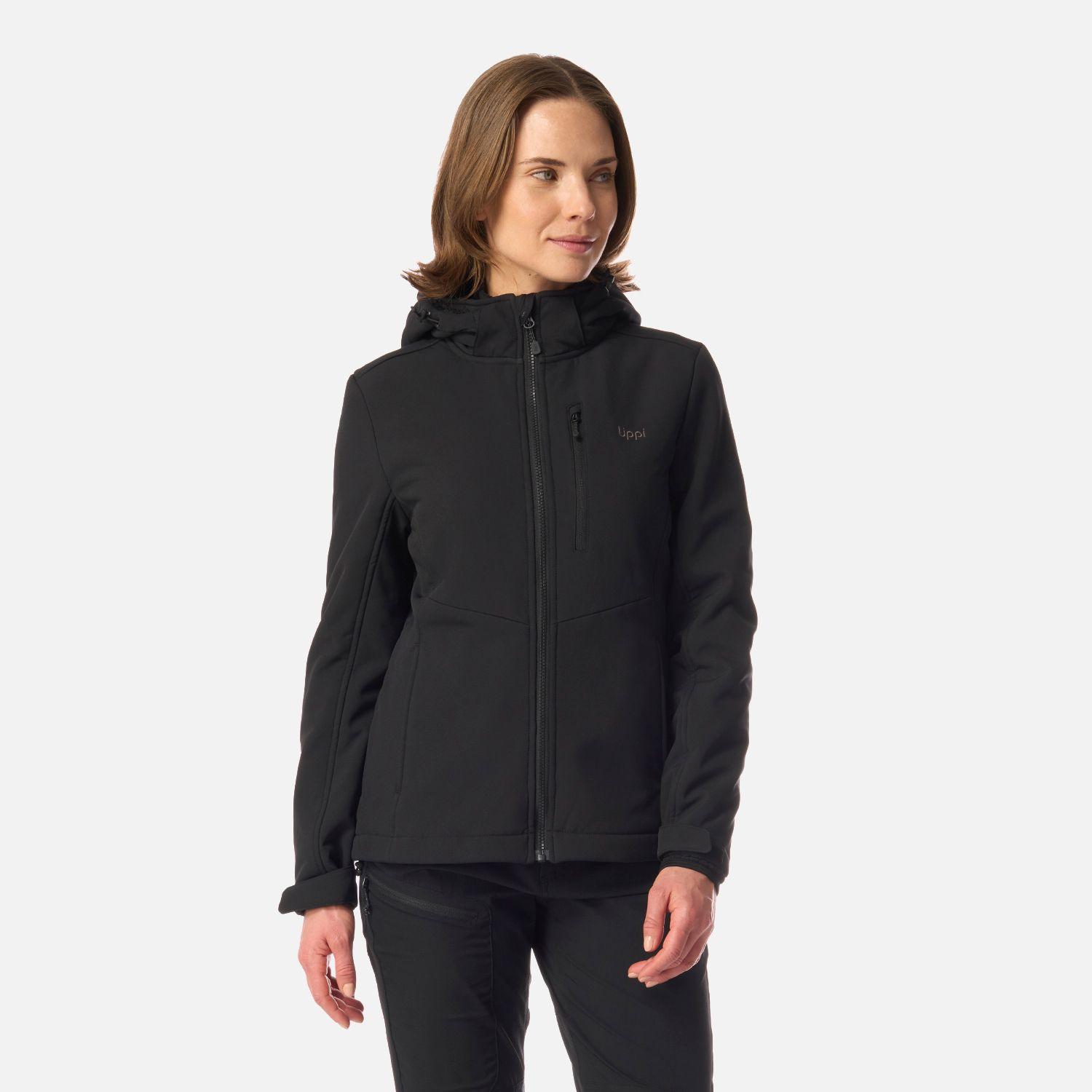 Chaqueta Mujer Macaya Softshell Hoody Jacket Negro Lippi I26-0