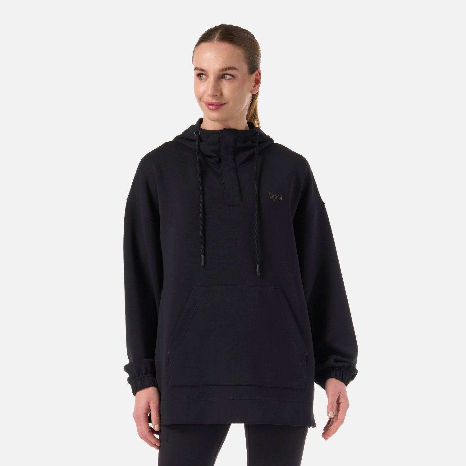 Polerón Mujer CityScape Hoody Sweatshirt Negro Lippi V26-0