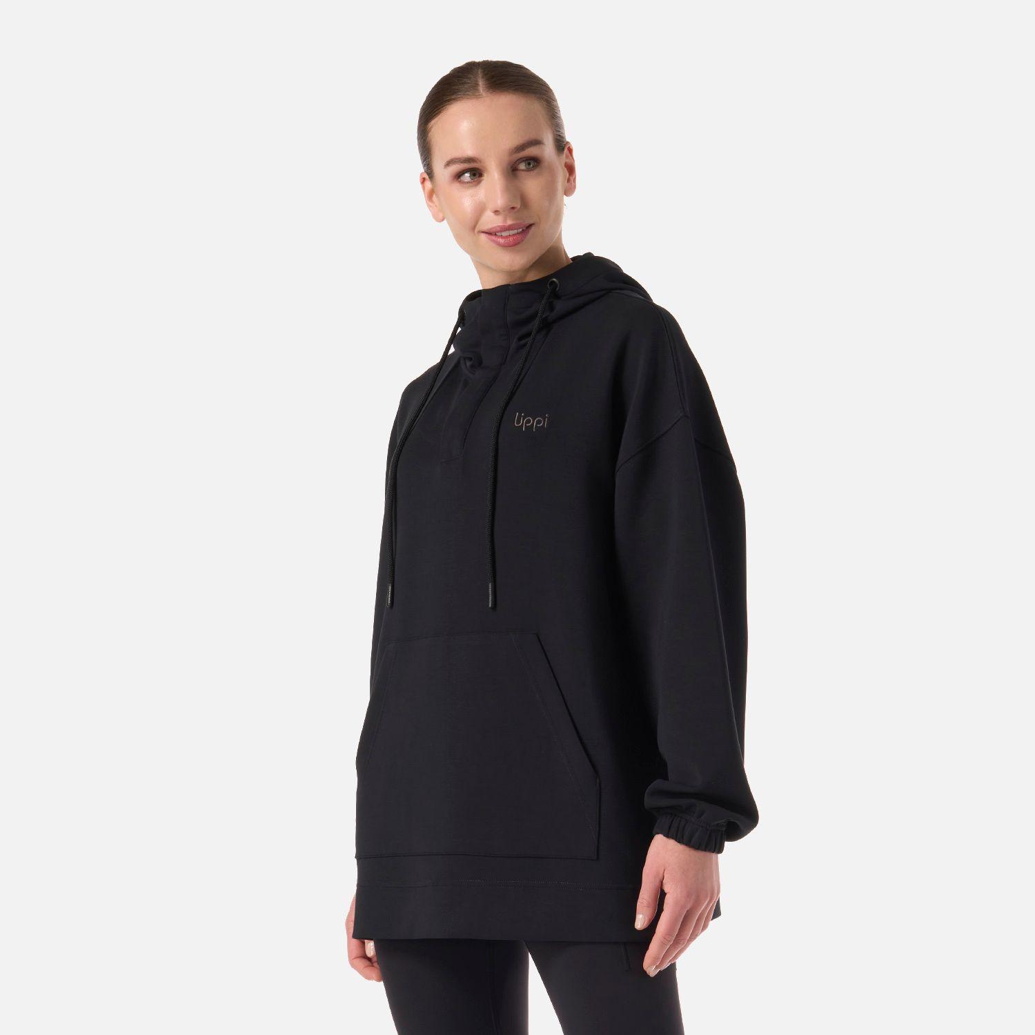 Polerón Mujer CityScape Hoody Sweatshirt Negro Lippi V26-1