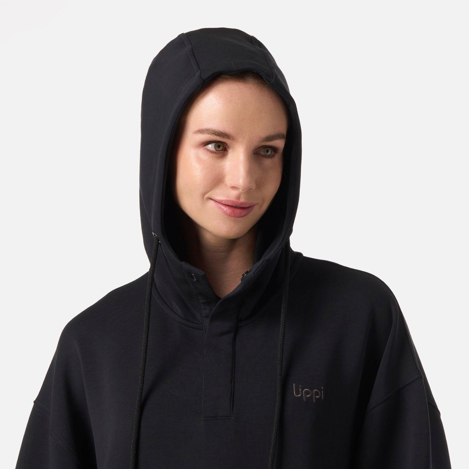 Polerón Mujer CityScape Hoody Sweatshirt Negro Lippi V26-3