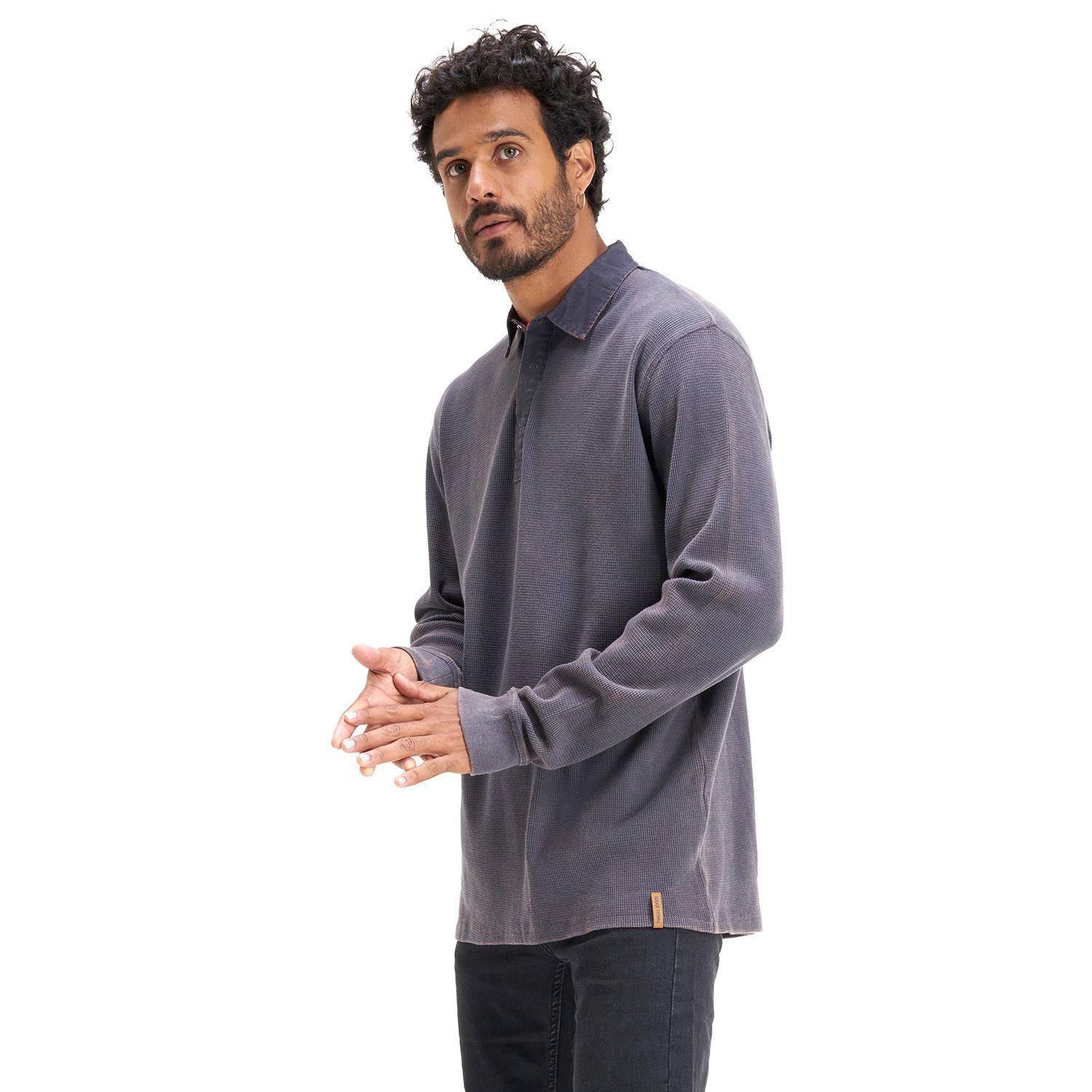 Polera Hombre Simetría Hippie Grafito Haka Honu-7
