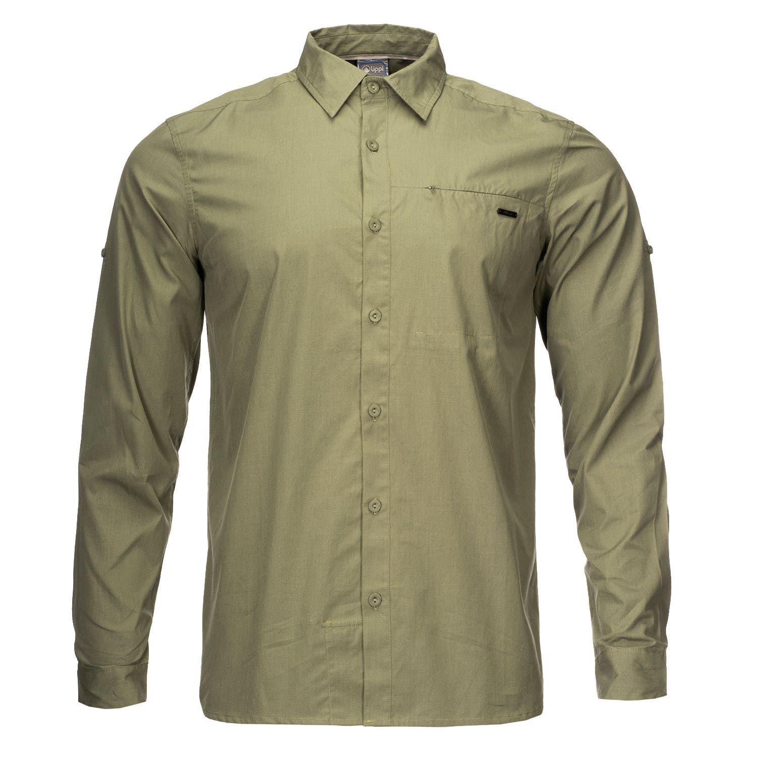 Camisa Hombre Alloy Long Sleeve Shirt Melange Verde Lippi V23-0