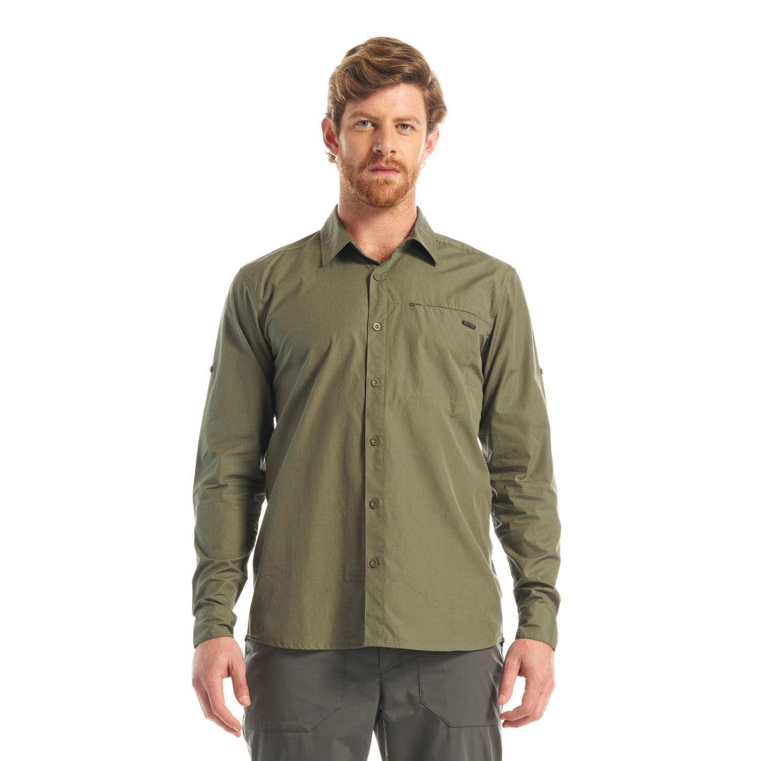 Camisa Hombre Alloy Long Sleeve Shirt Melange Verde Lippi V23-1