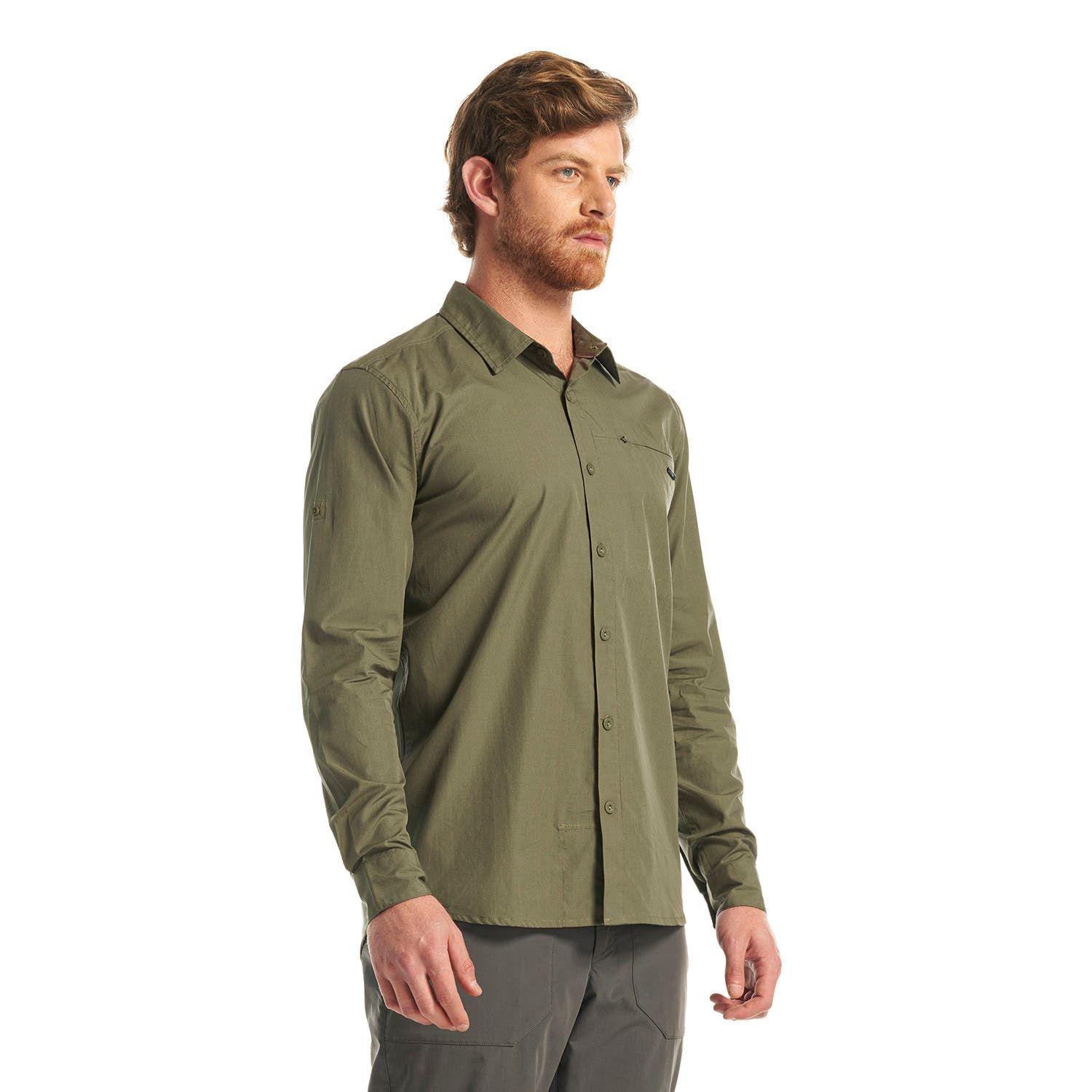 Camisa Hombre Alloy Long Sleeve Shirt Melange Verde Lippi V23-2