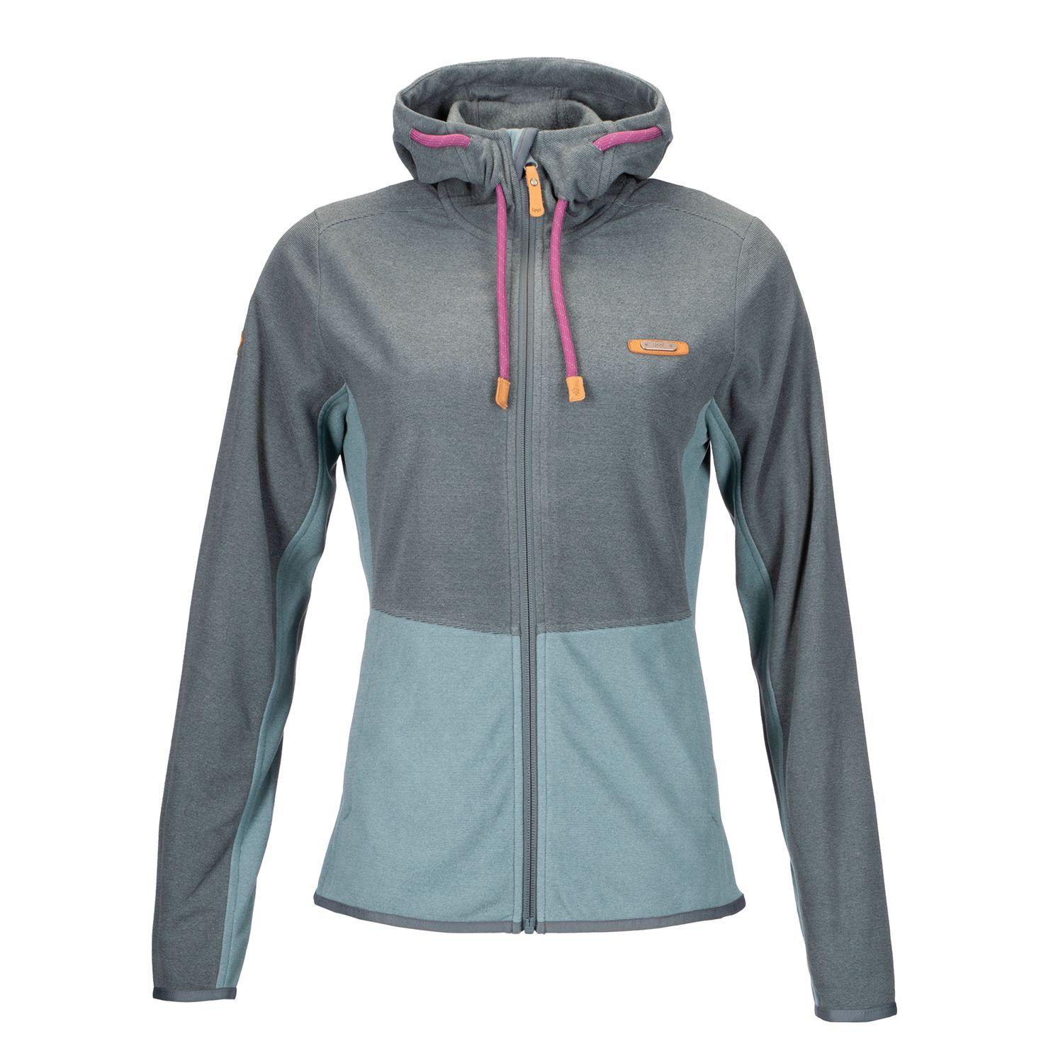 Poleron Mujer Stripes Nano-F Full Zip Hoody Azul Grisaceo Lippi I20-0
