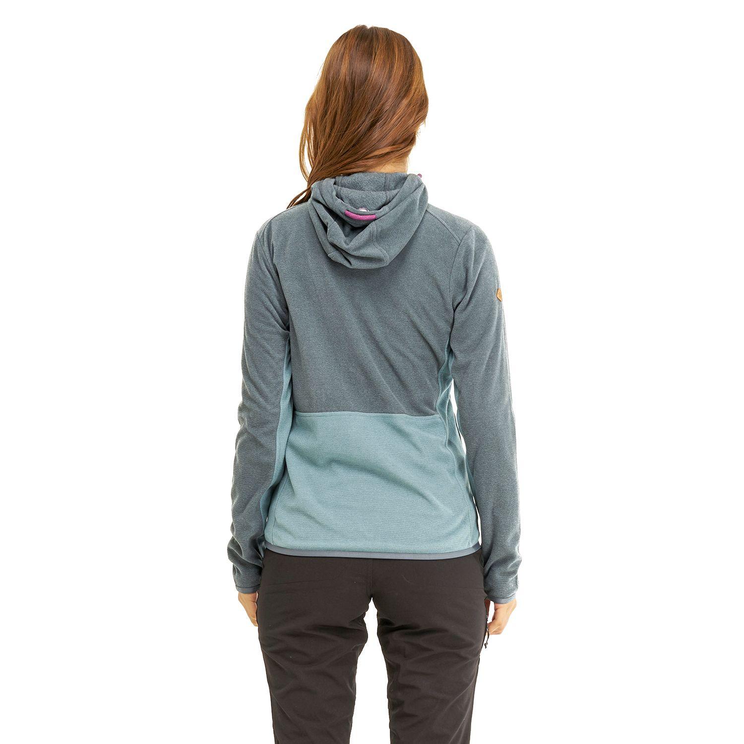 Poleron Mujer Stripes Nano-F Full Zip Hoody Azul Grisaceo Lippi I20-3
