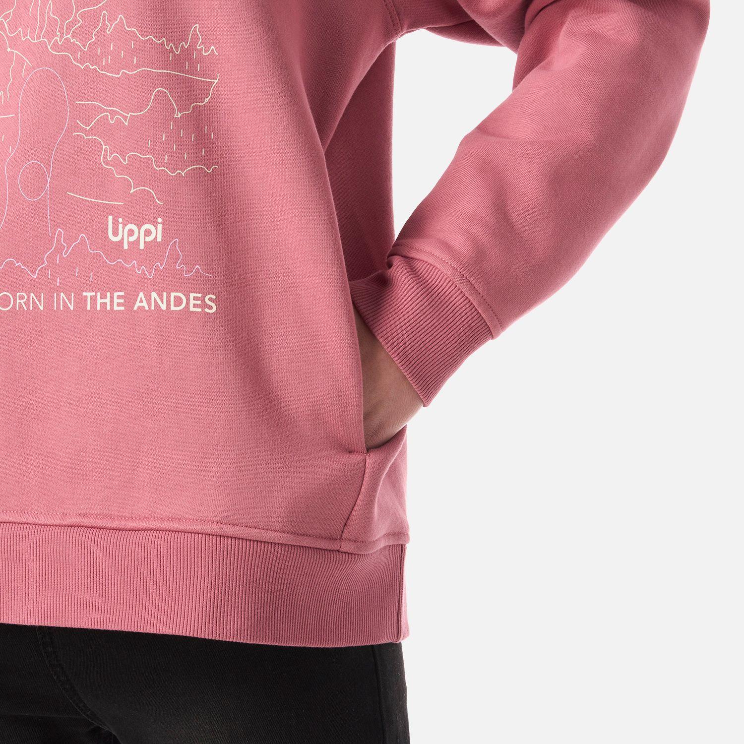 Polerón Mujer Insigne Hoody Sweatshirt Front Print Rosa Lippi V26-5