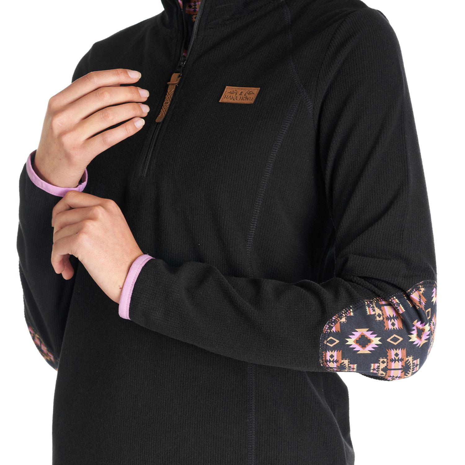 Poleron Mujer Taina Negro Haka Honu V22-6
