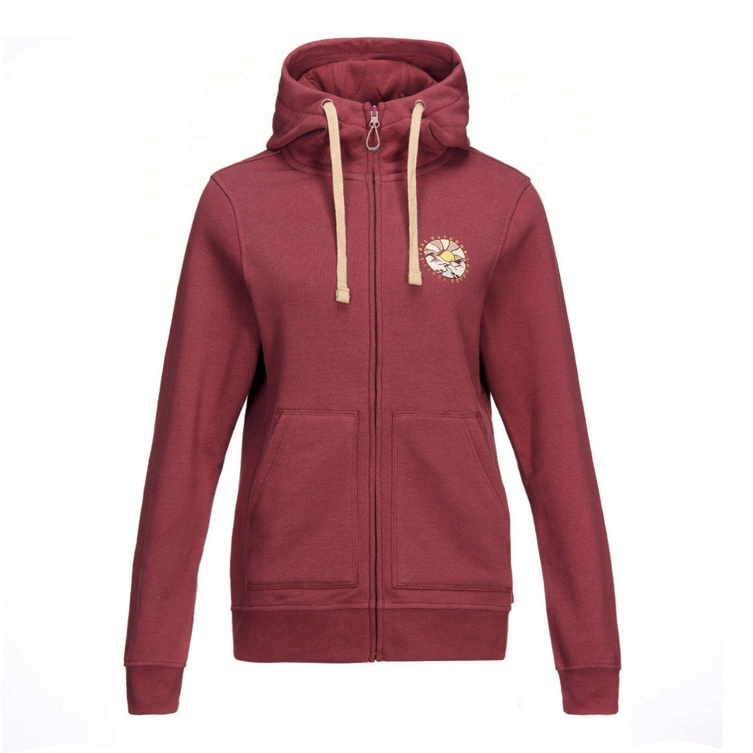 Poleron Mujer Insigne Full Zip Hoody Palo Rosa Lippi-0