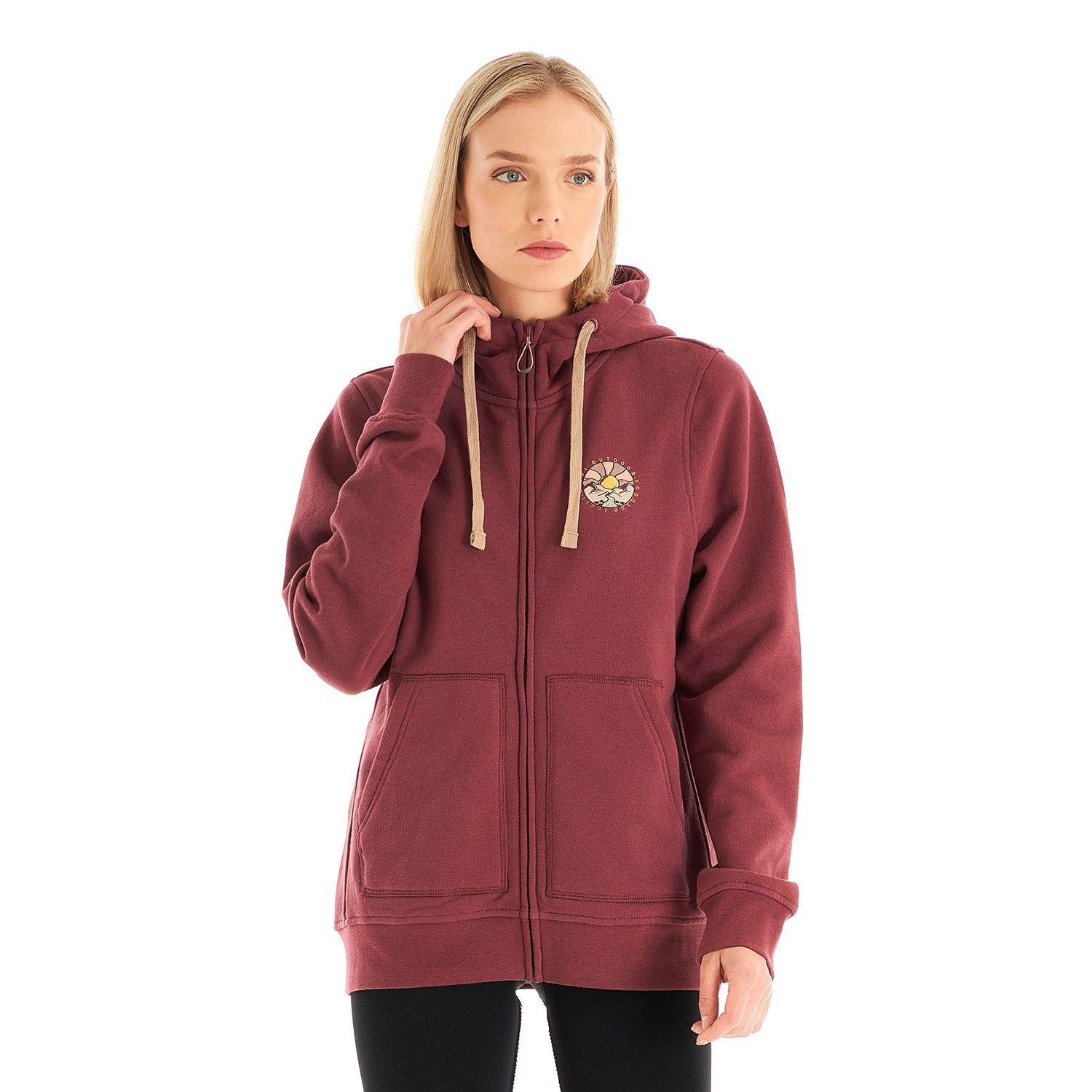 Poleron Mujer Insigne Full Zip Hoody Palo Rosa Lippi-1