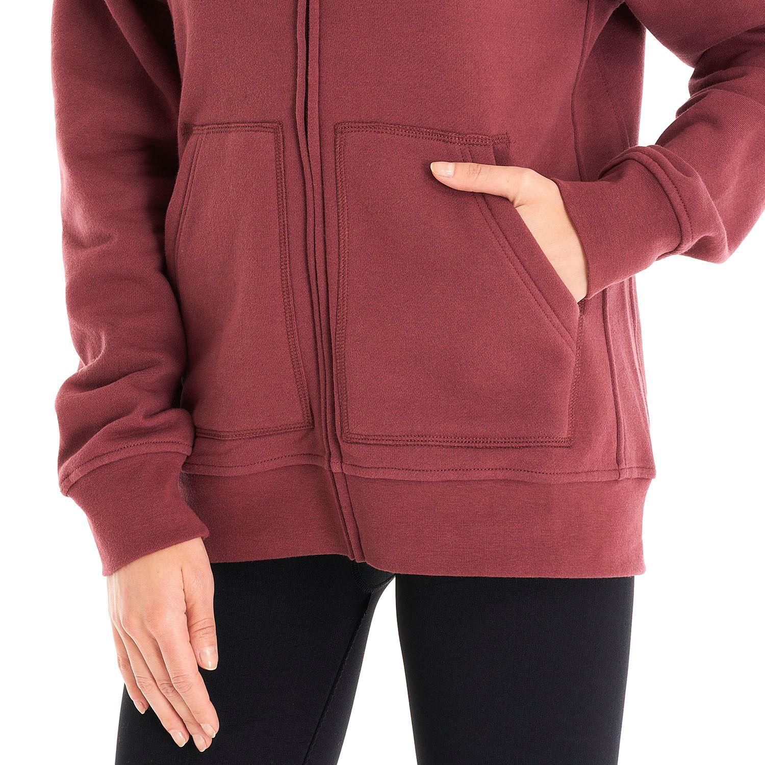 Poleron Mujer Insigne Full Zip Hoody Palo Rosa Lippi-7