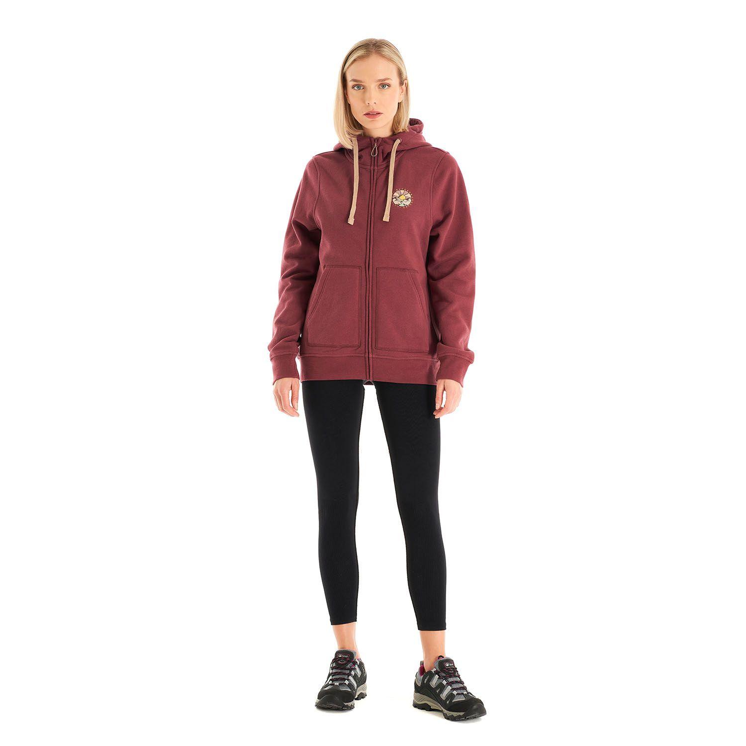 Poleron Mujer Insigne Full Zip Hoody Palo Rosa Lippi-8