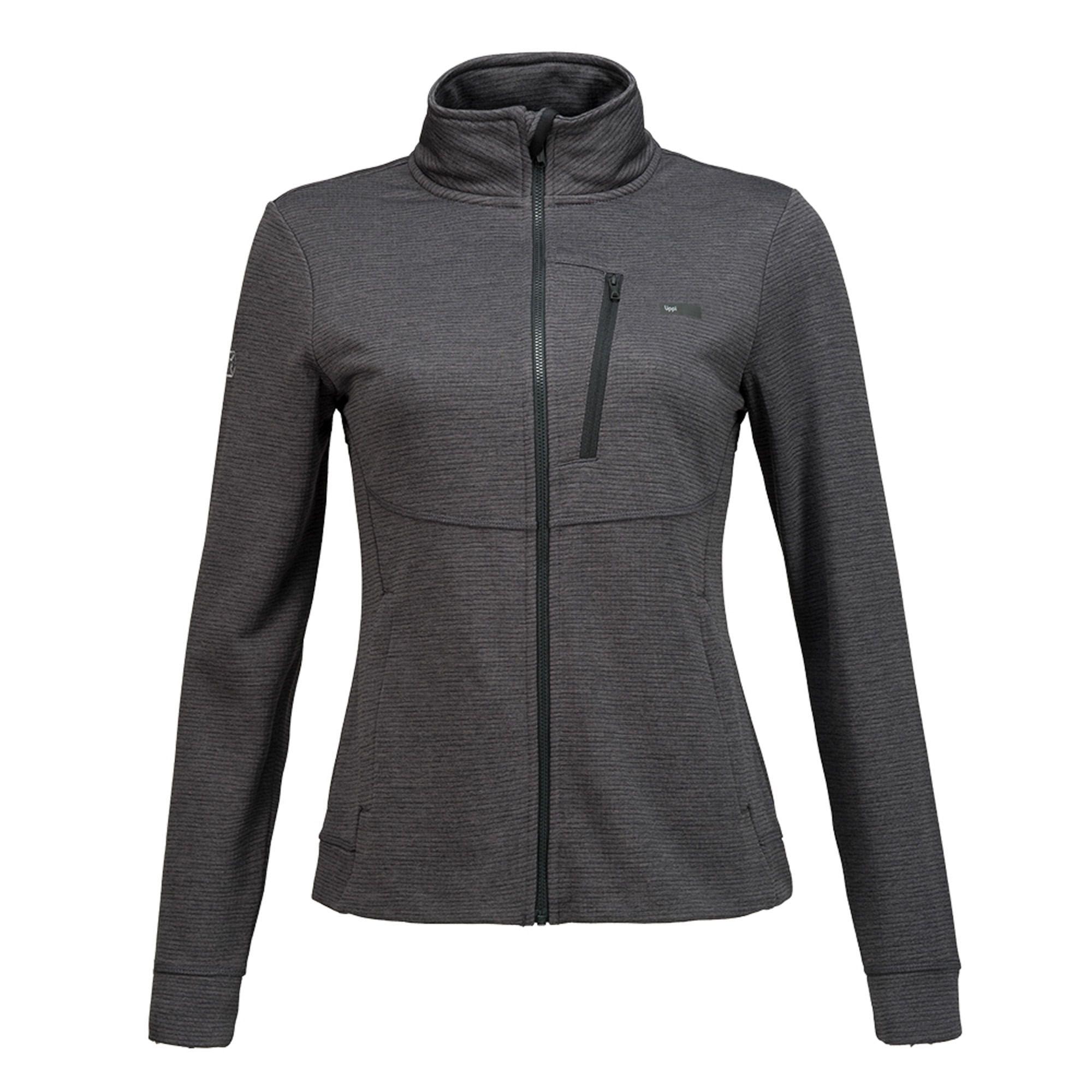 Poleron Mujer Orbital Nano-F Full Zip Melange Grafito Lippi I19-0
