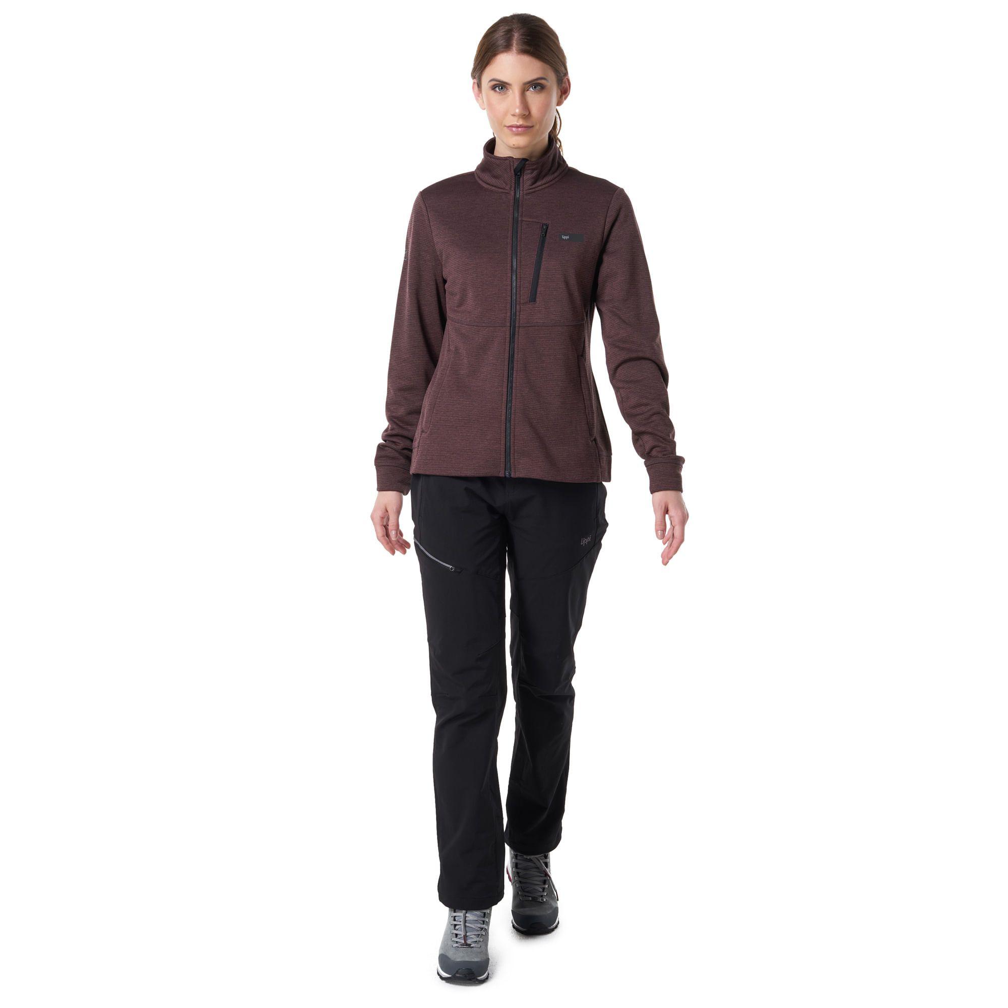 Poleron Mujer Orbital Nano-F Full Zip Melange Grafito Lippi I19-1