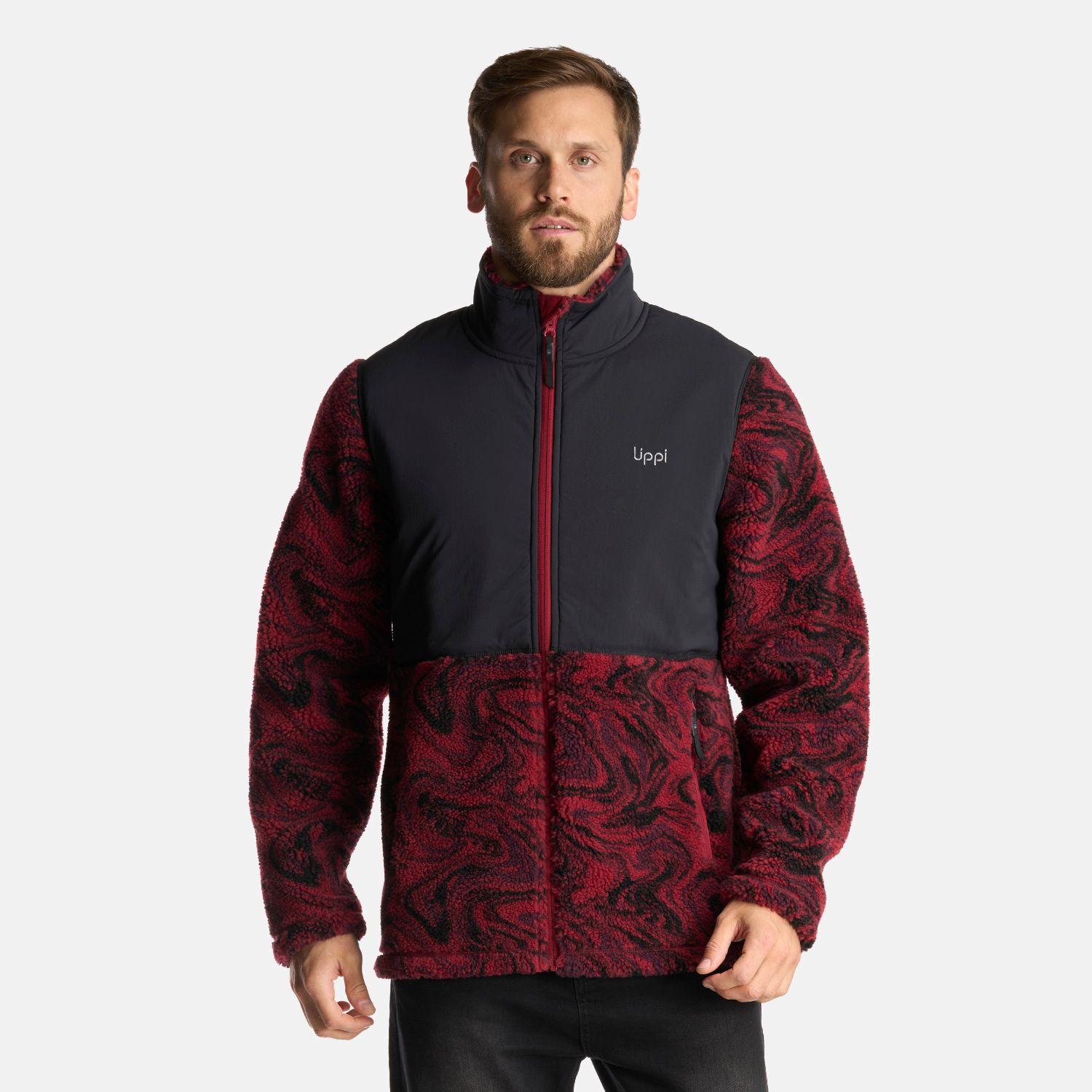 Chaqueta Hombre Glaciar Sherpa-Pro Jacket Print Burdeo Lippi-1