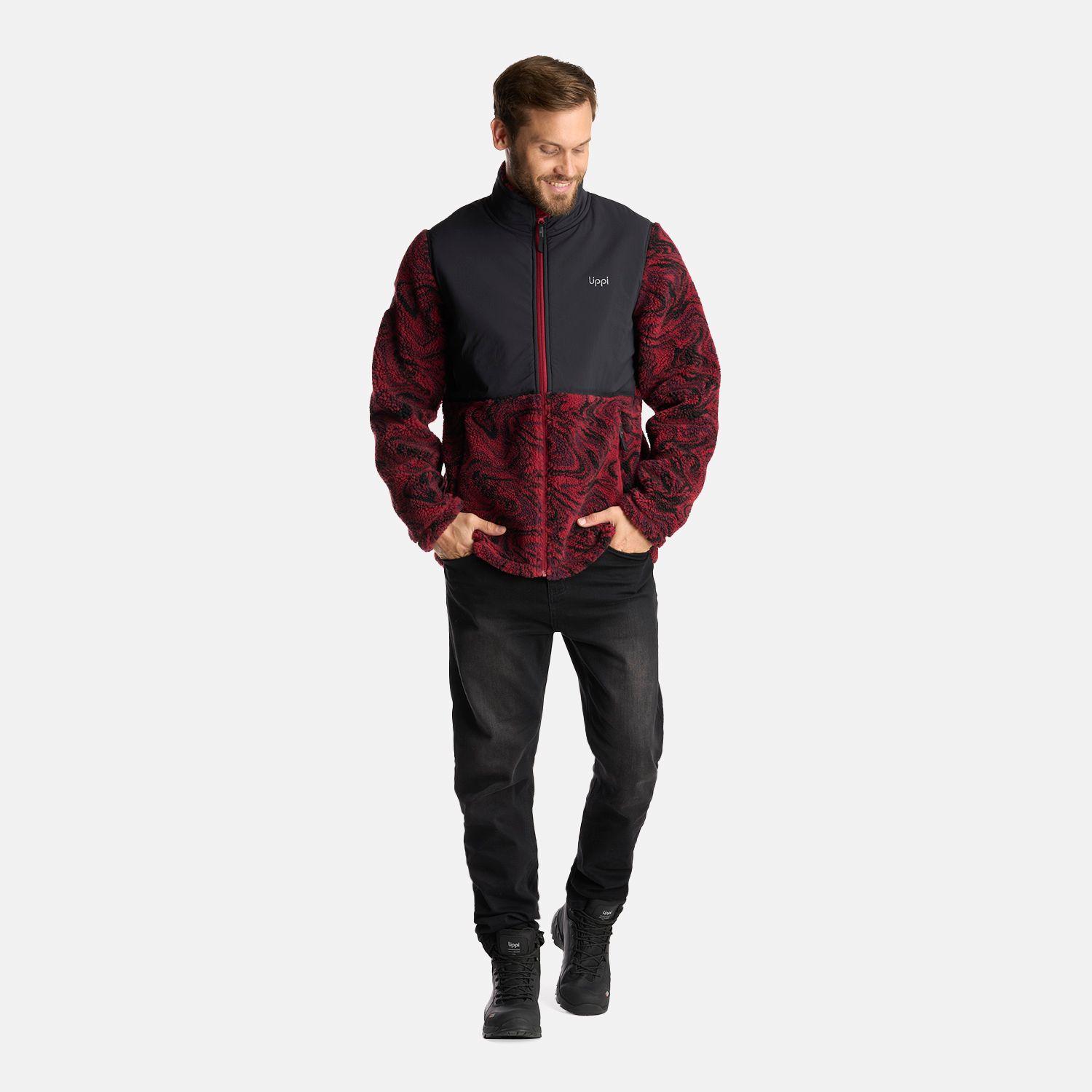 Chaqueta Hombre Glaciar Sherpa-Pro Jacket Print Burdeo Lippi-7