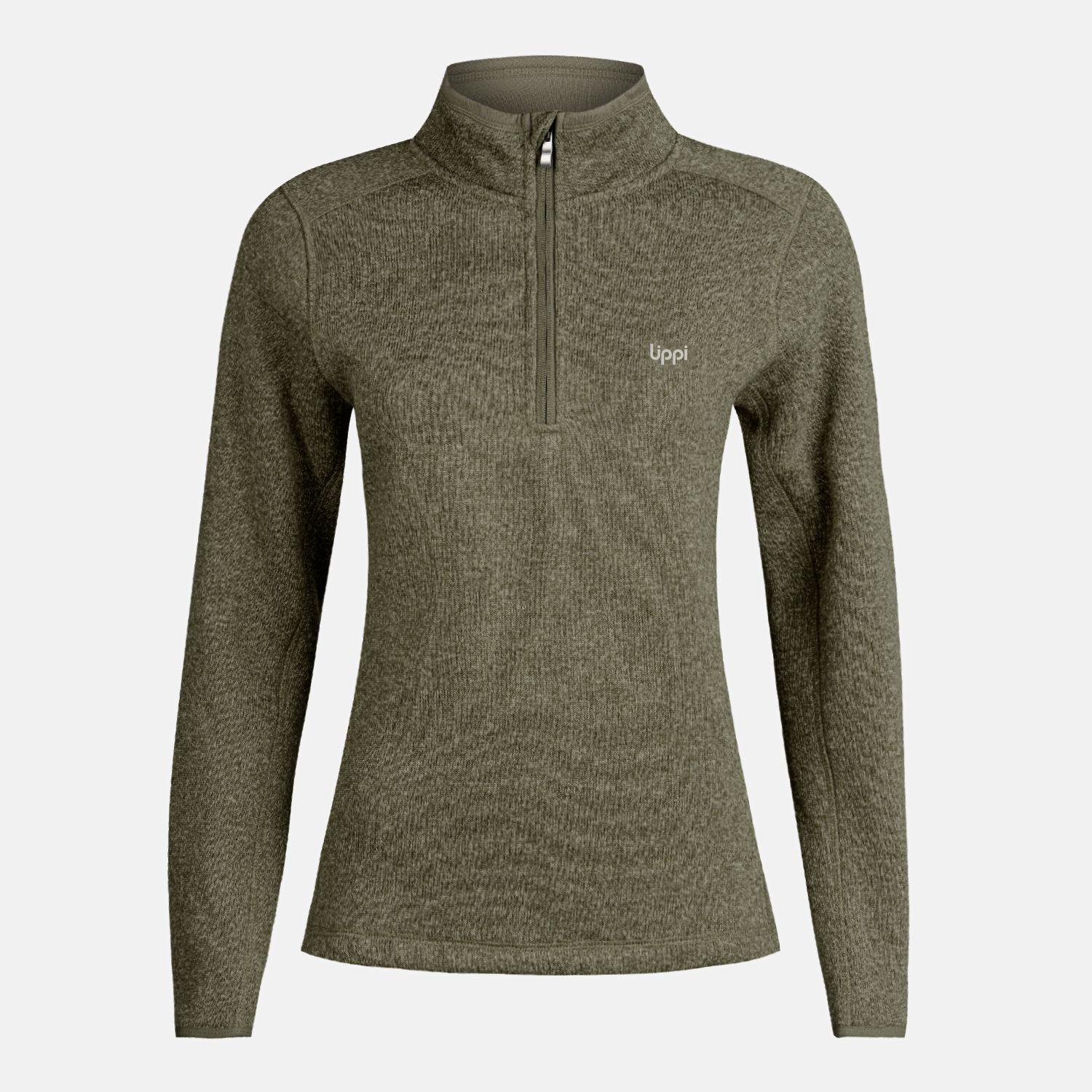 Poleron Mujer Coronado Therm-Pro Pullover Melange Verde Oscuro Lippi-0