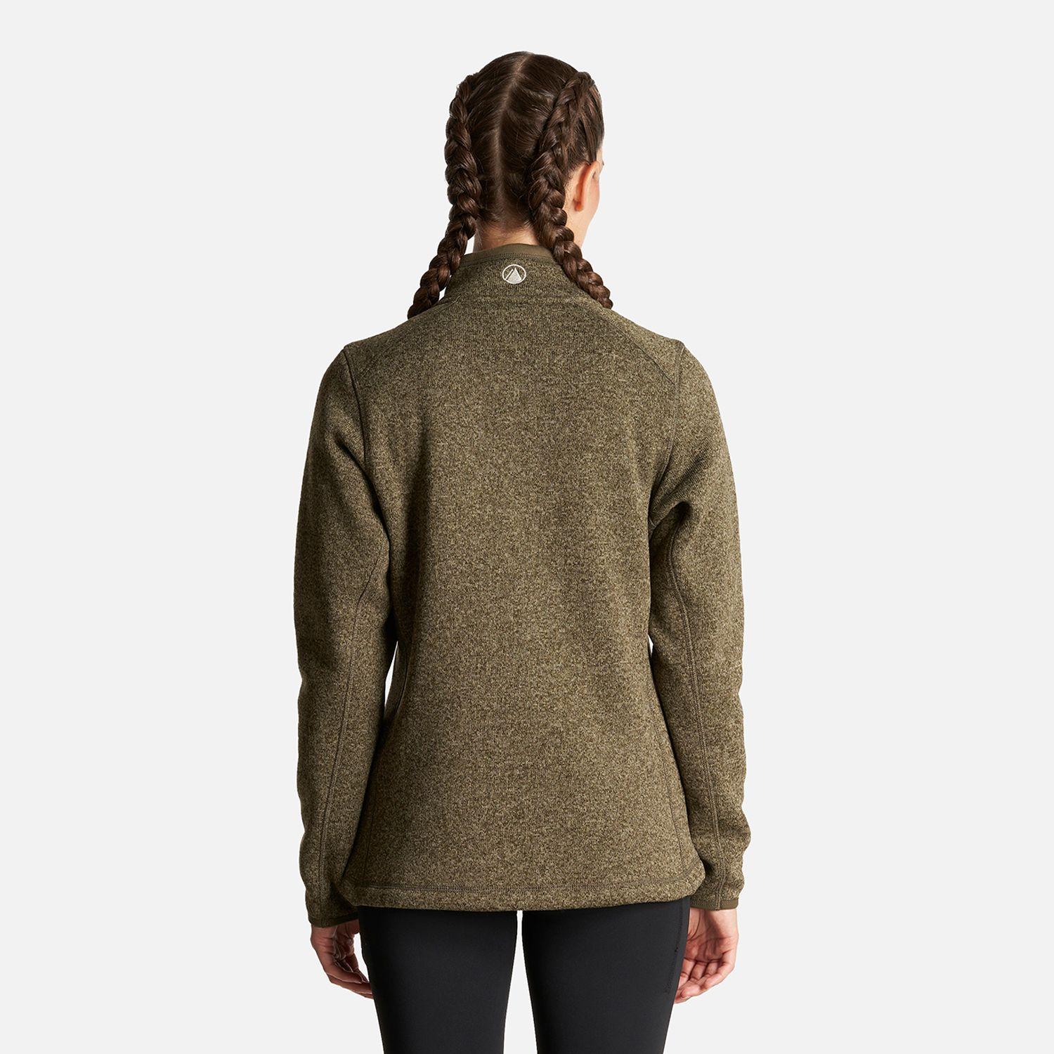 Poleron Mujer Coronado Therm-Pro Pullover Melange Verde Oscuro Lippi-4