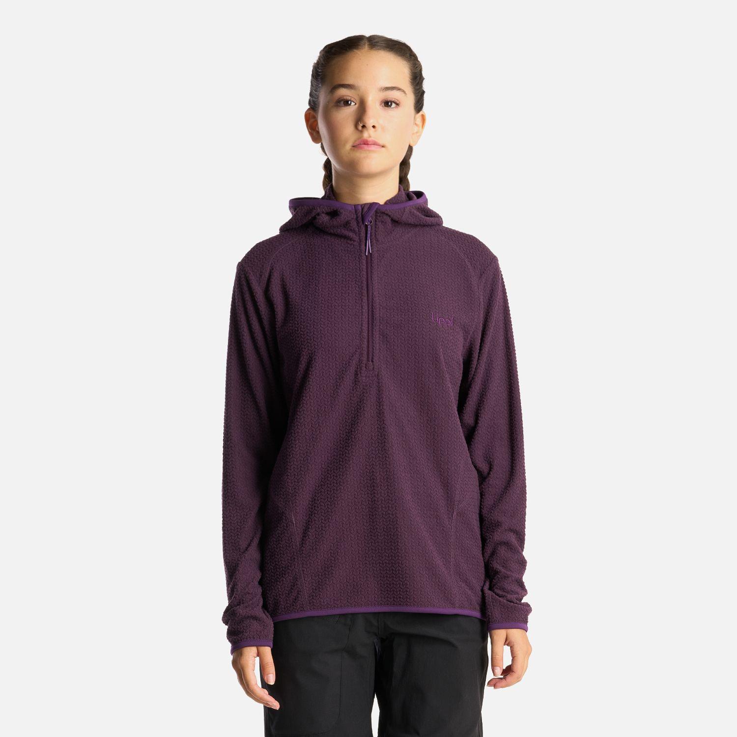 Poleron Teen Girl Mild Nano-F 14 Zip Hoody Morado Oscuro Lippi-1