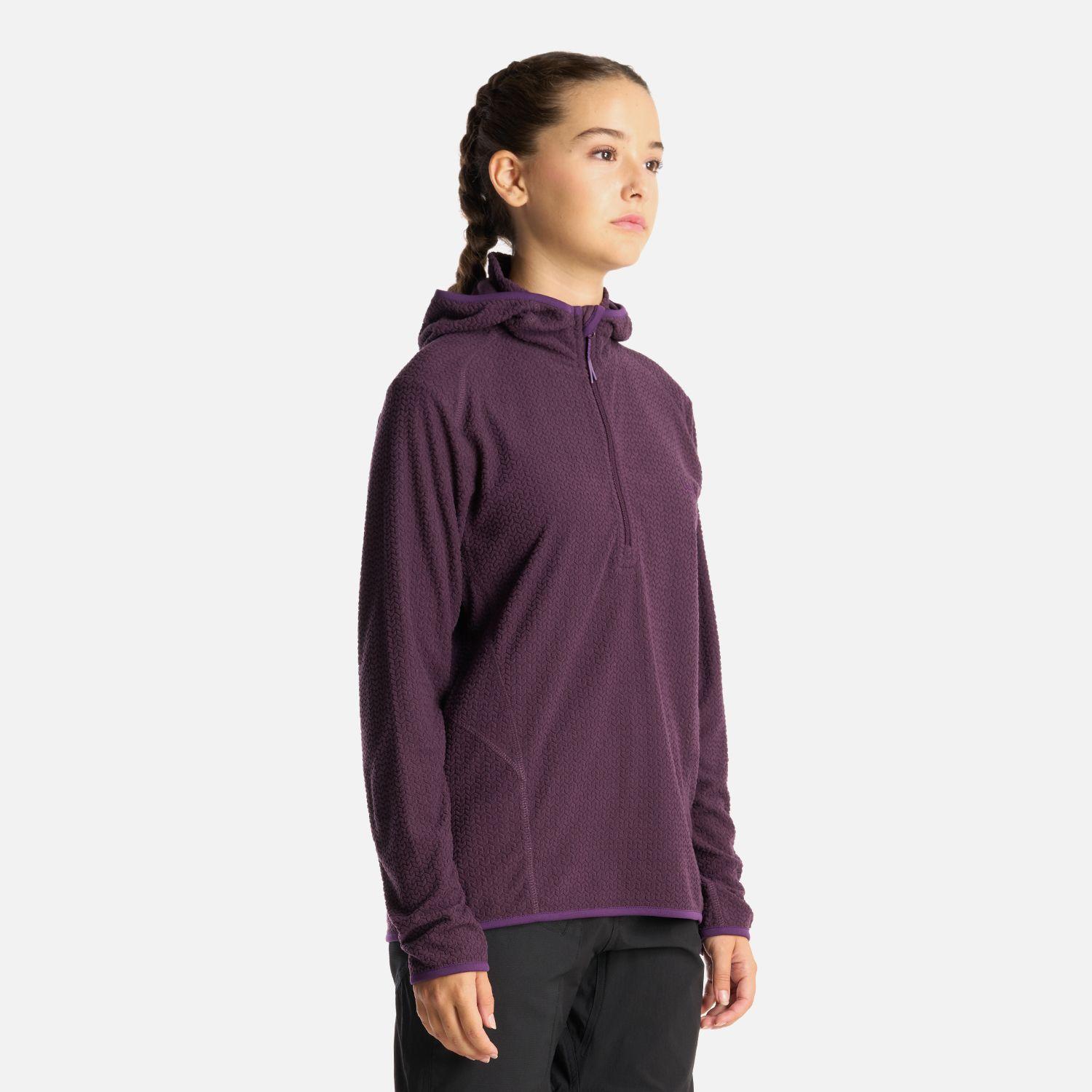 Poleron Teen Girl Mild Nano-F 14 Zip Hoody Morado Oscuro Lippi-2