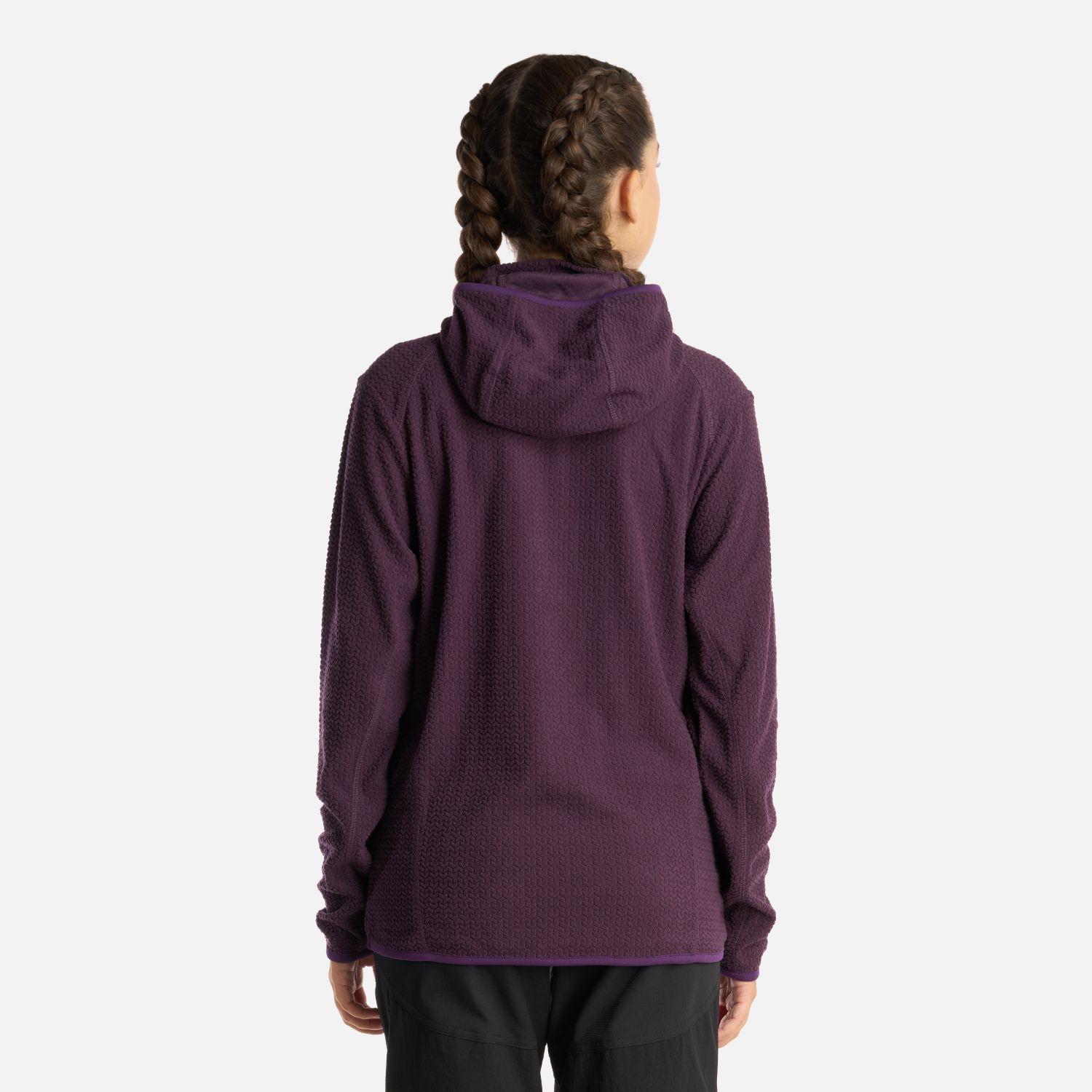 Poleron Teen Girl Mild Nano-F 14 Zip Hoody Morado Oscuro Lippi-3