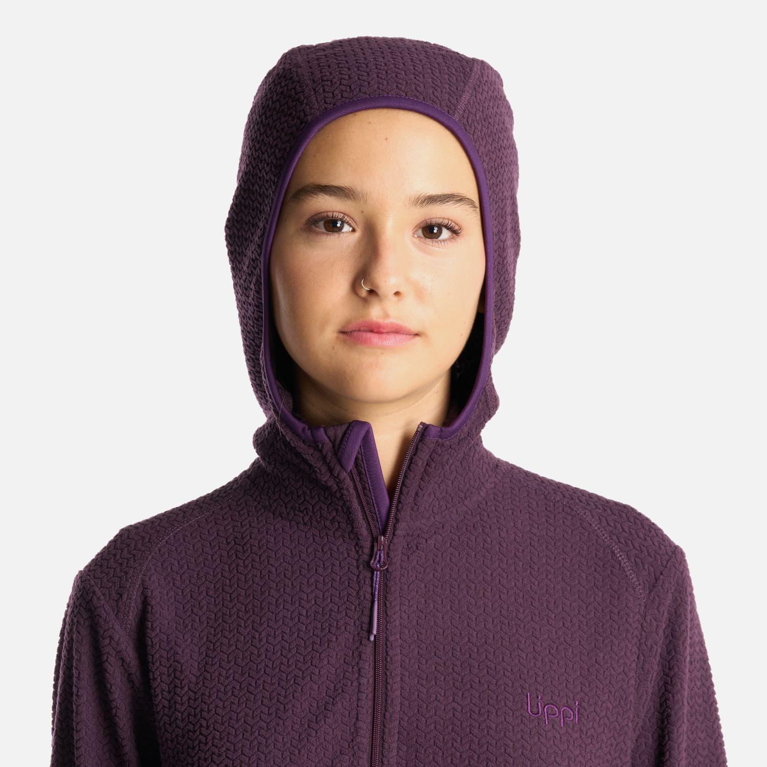 Poleron Teen Girl Mild Nano-F 14 Zip Hoody Morado Oscuro Lippi-4