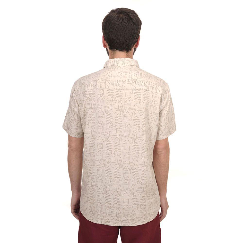 Camisa Hombre One Way Short Sleeve Shirt Crudo Lippi-3