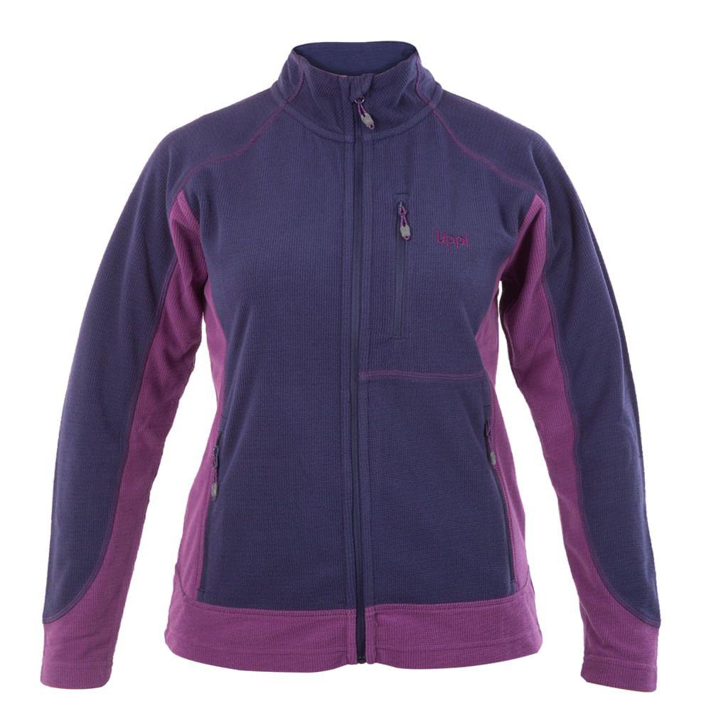 Poleron Mujer Numan Nano-F Jacket Azul Noche / Uva Lippi-0