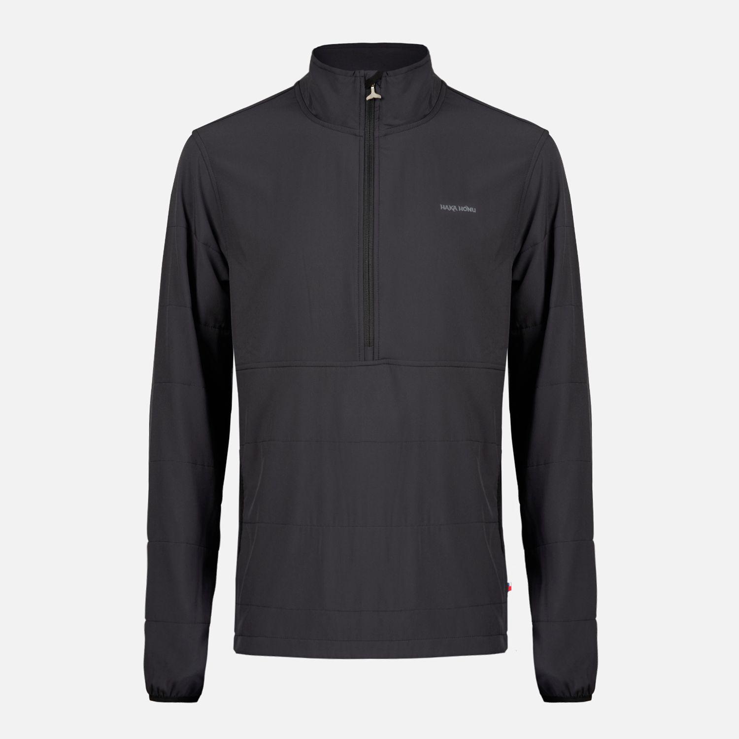 Poleron Hombre Del Sur 1/4 Zip Sin Capucha  Negro Haka Honu-0