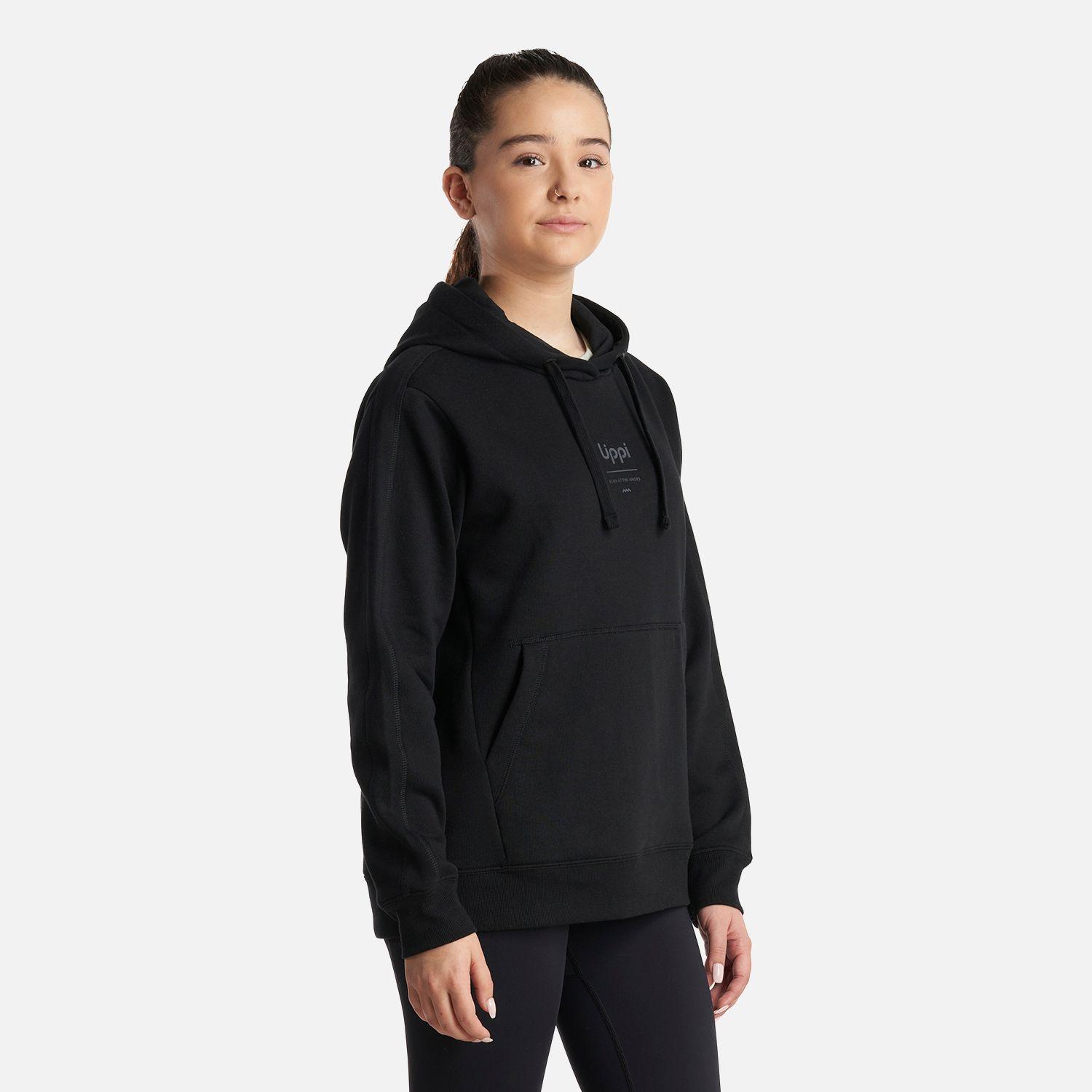 Poleron Teen Girl Ulmo Mid Point Hoody Sweatshirt Negro Lippi-2