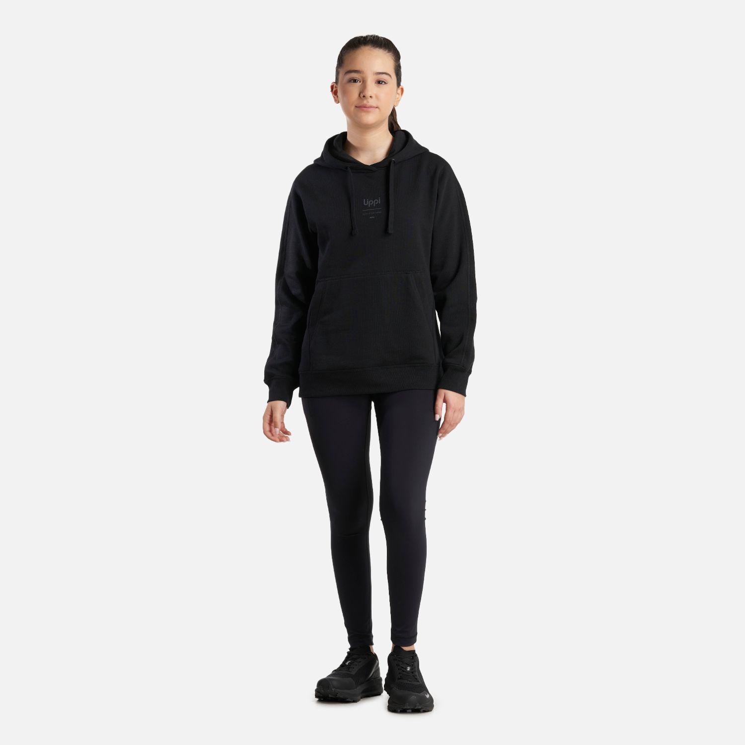 Poleron Teen Girl Ulmo Mid Point Hoody Sweatshirt Negro Lippi-6