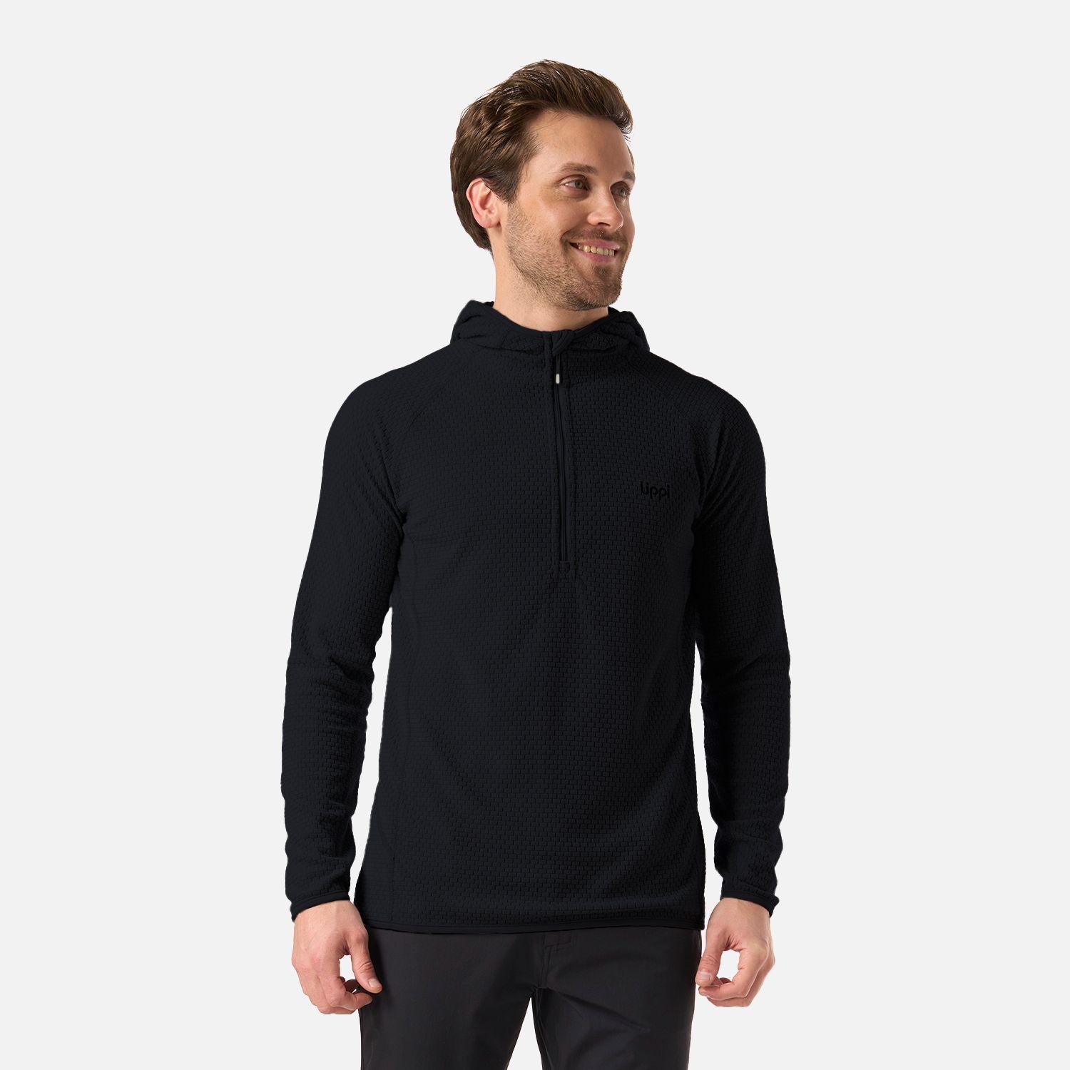 Polerón Hombre Jacaranda Nano-F 1/4 Zip Hoody Negro Lippi V26-0
