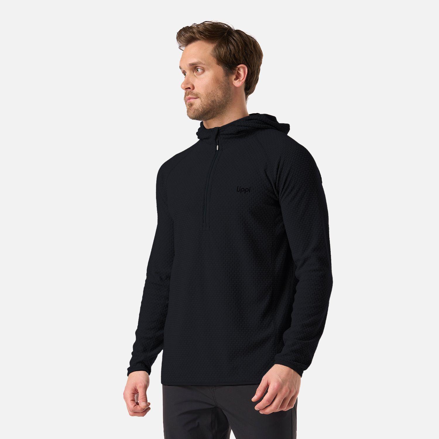 Polerón Hombre Jacaranda Nano-F 1/4 Zip Hoody Negro Lippi V26-1