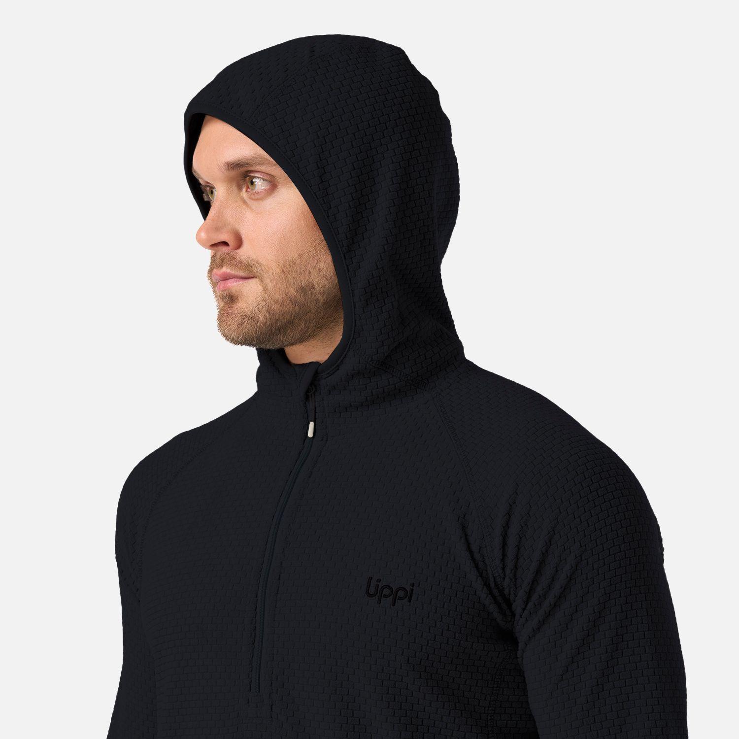 Polerón Hombre Jacaranda Nano-F 1/4 Zip Hoody Negro Lippi V26-3