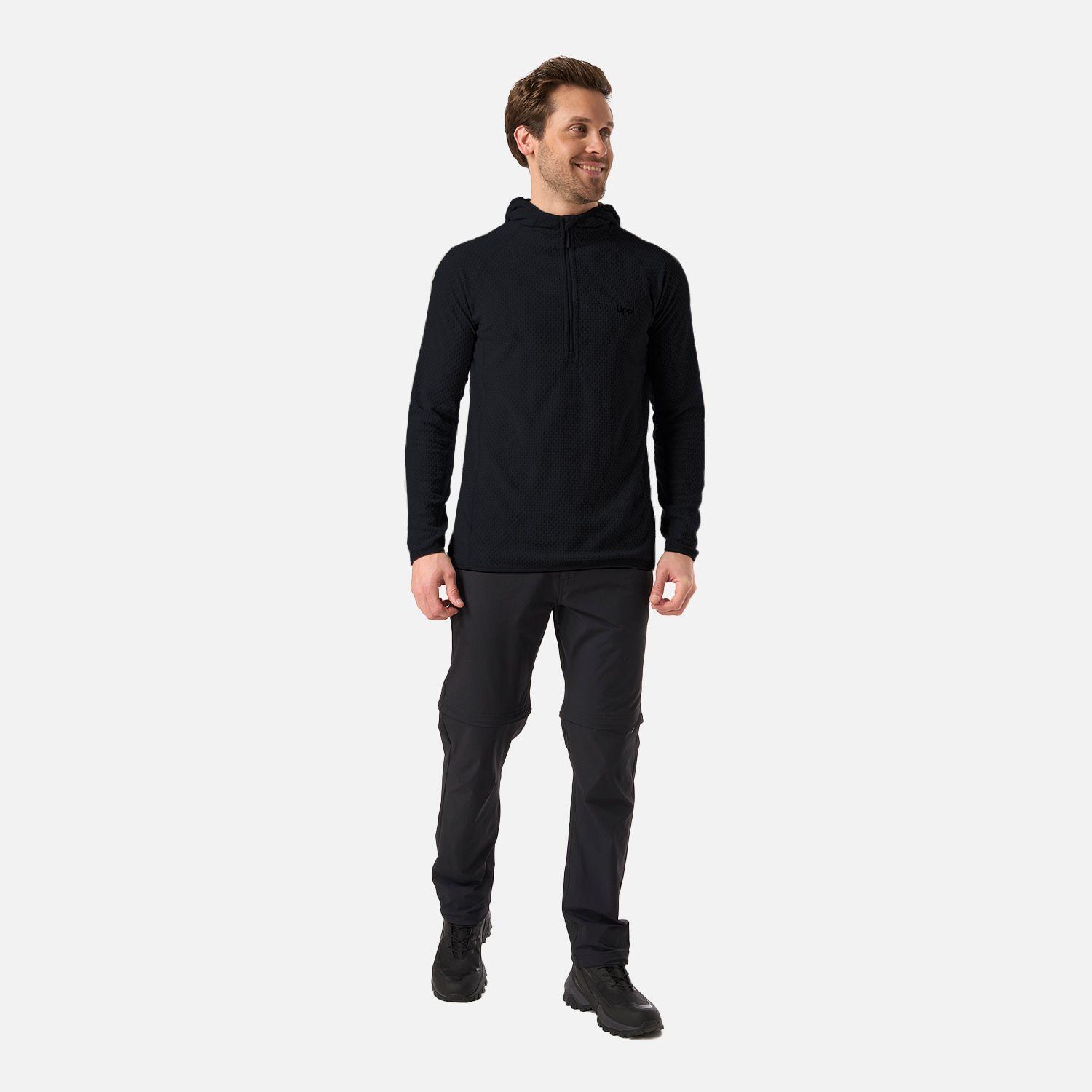 Polerón Hombre Jacaranda Nano-F 1/4 Zip Hoody Negro Lippi V26-4