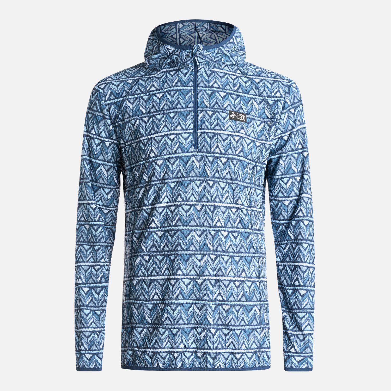 Poleron Hombre Taina Nui Print Azul Haka Honu I24-5