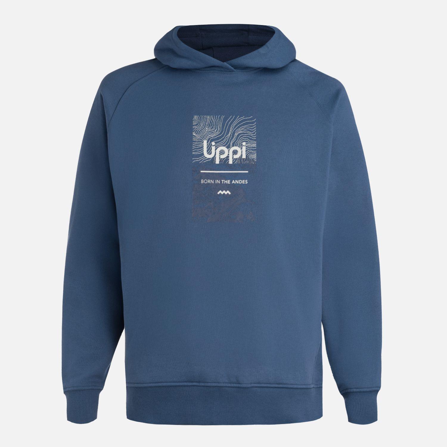 Polerón Hombre Insigne Hoody Sweatshirt Front Print Azul Lippi V26-6